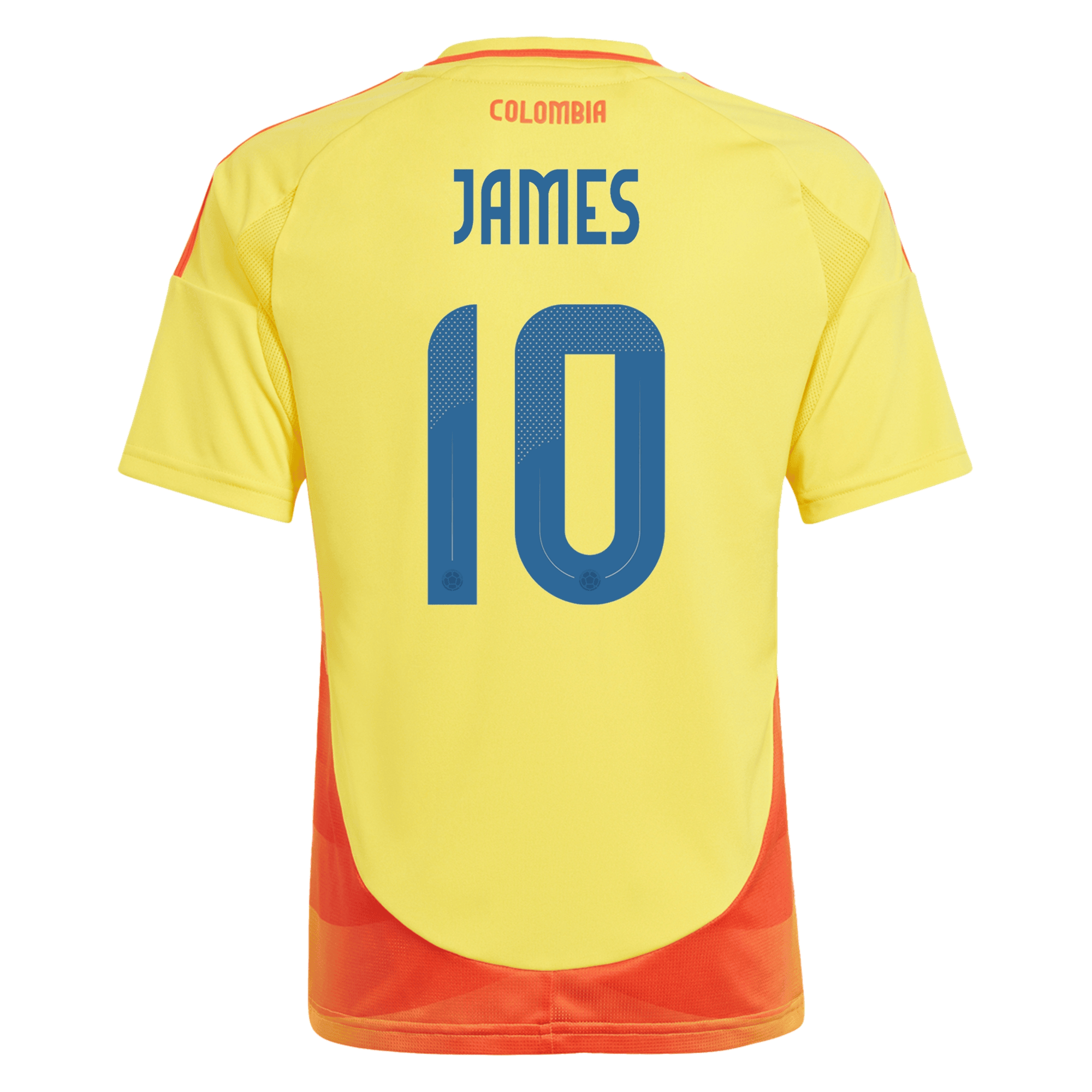James Rodríguez 10 Colombia National Team 2024 Home YOUTH Jersey - Yellow