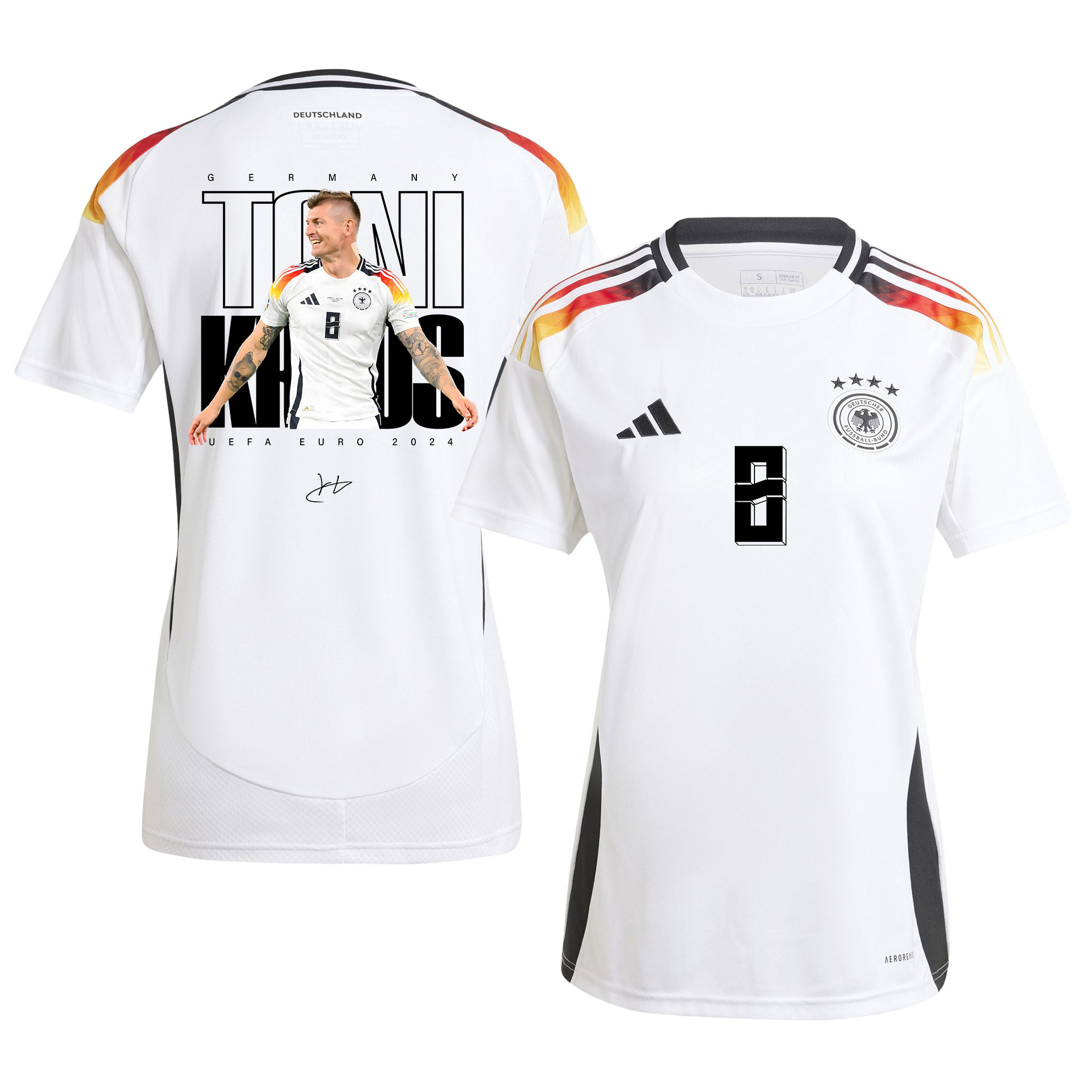 Toni Kroos 8 Signed Legacy Germany National Team 2024 Home WOMEN Jersey - White