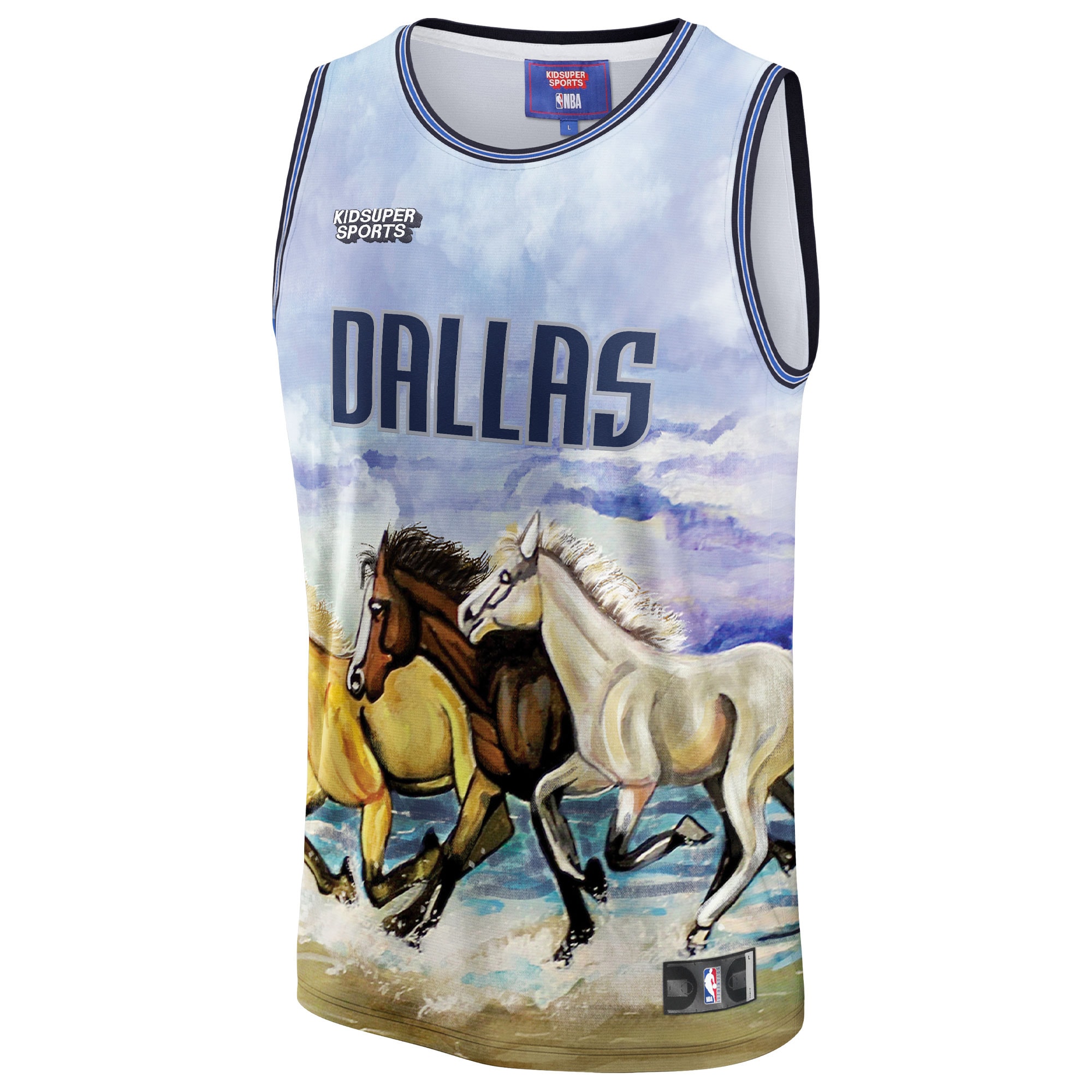Dallas Mavericks NBA & KidSuper Studios by Fanatics Unisex Hometown Jersey - Blue