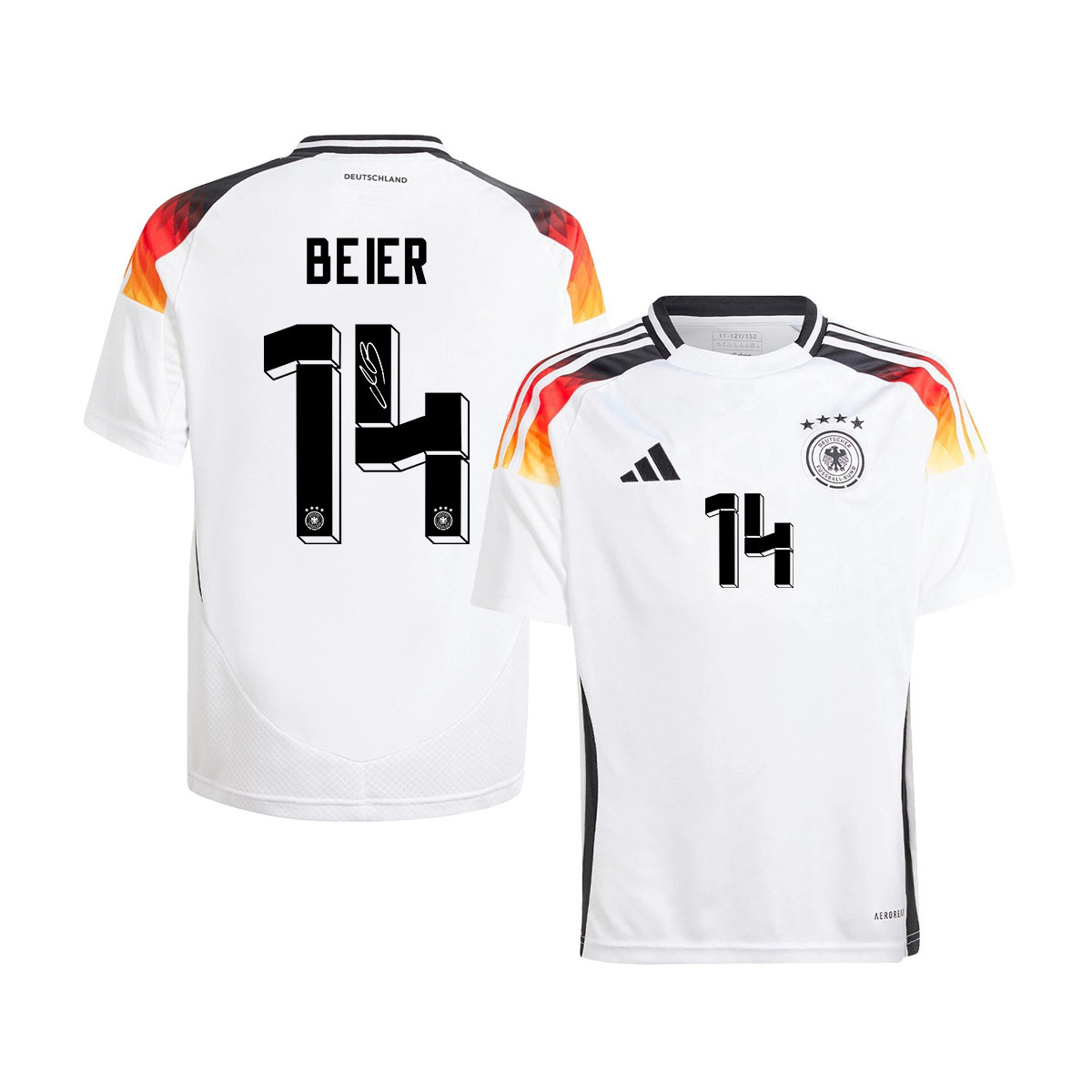 Maximilian Beier 14 Signed Germany National Team 2024/25 YOUTH Jersey Autographed - Home