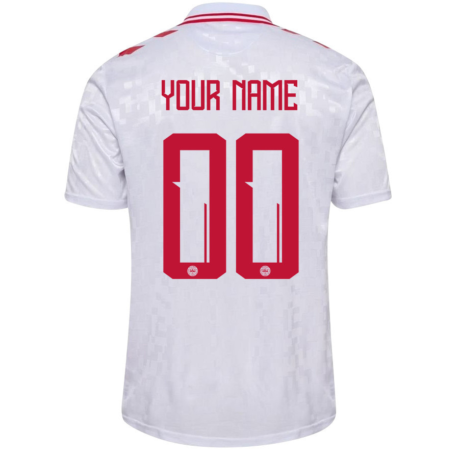 Denmark National Team 2024/25 Custom Away Men Jersey - White