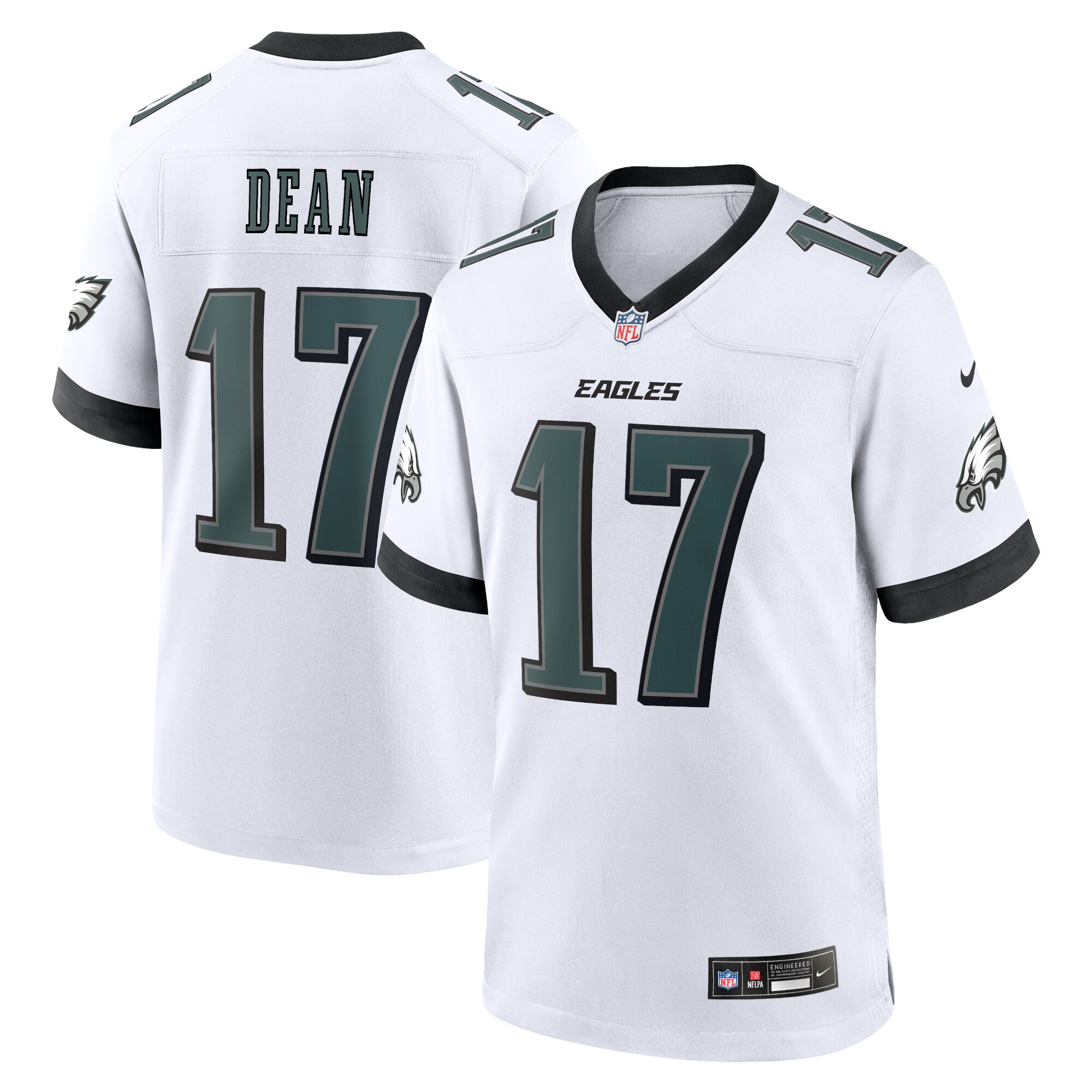 Nakobe Dean Philadelphia Eagles  White Game Jersey - White