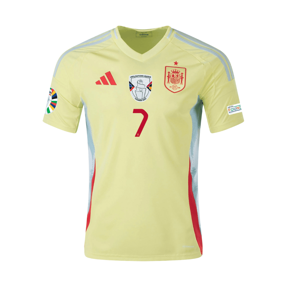 Álvaro Morata 7 Spain National Team 2024 Away Men Jersey - Yellow