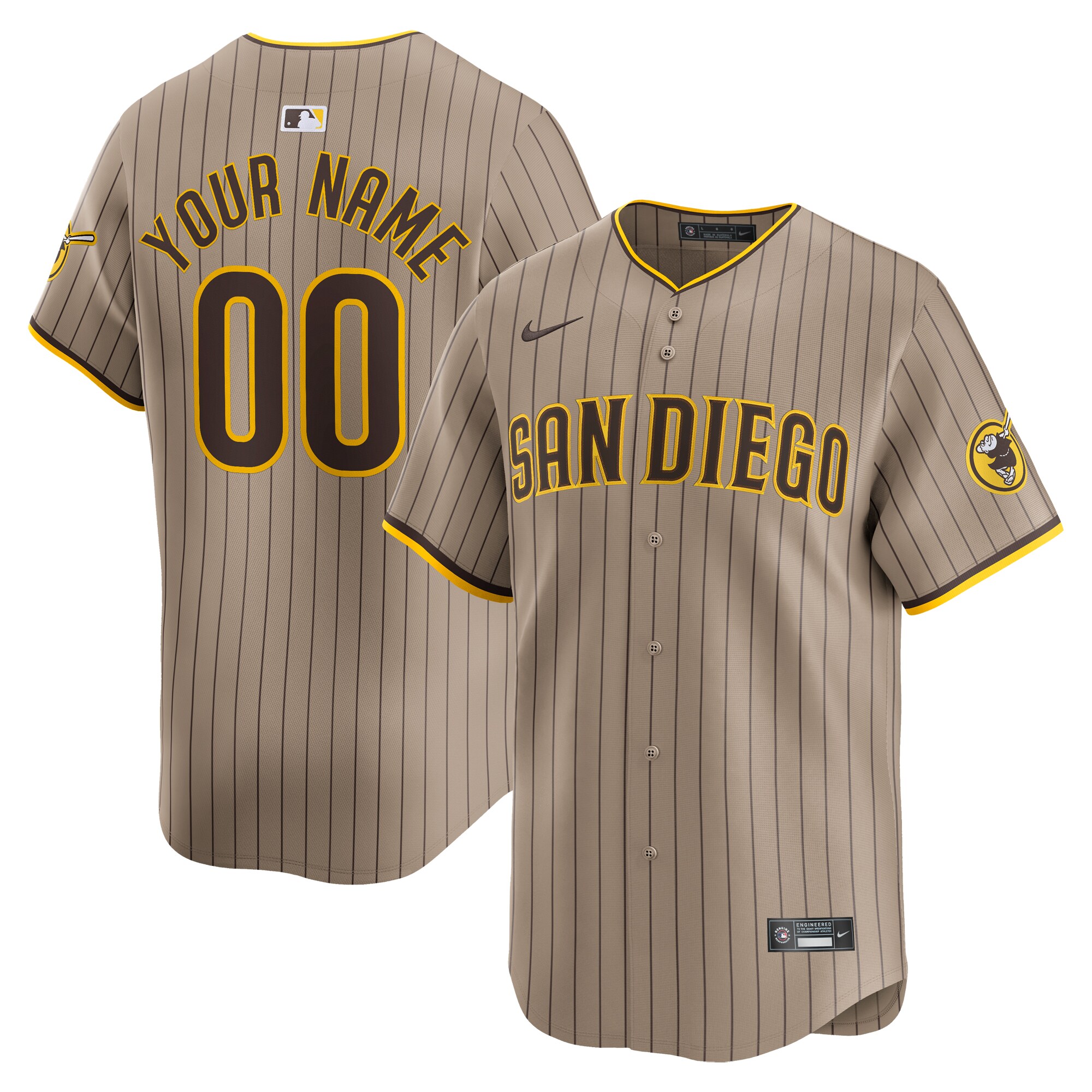 San Diego Padres   Alternate Limited Custom Jersey\u00c2\u00a0\u00e2\u20ac\u201c Khaki