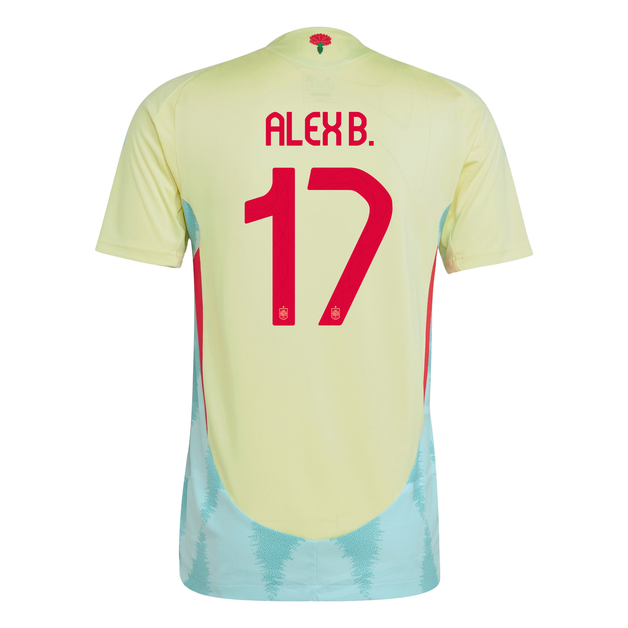 Álex Baena 17 Spain National Team 2024 Away Men Jersey - Yellow