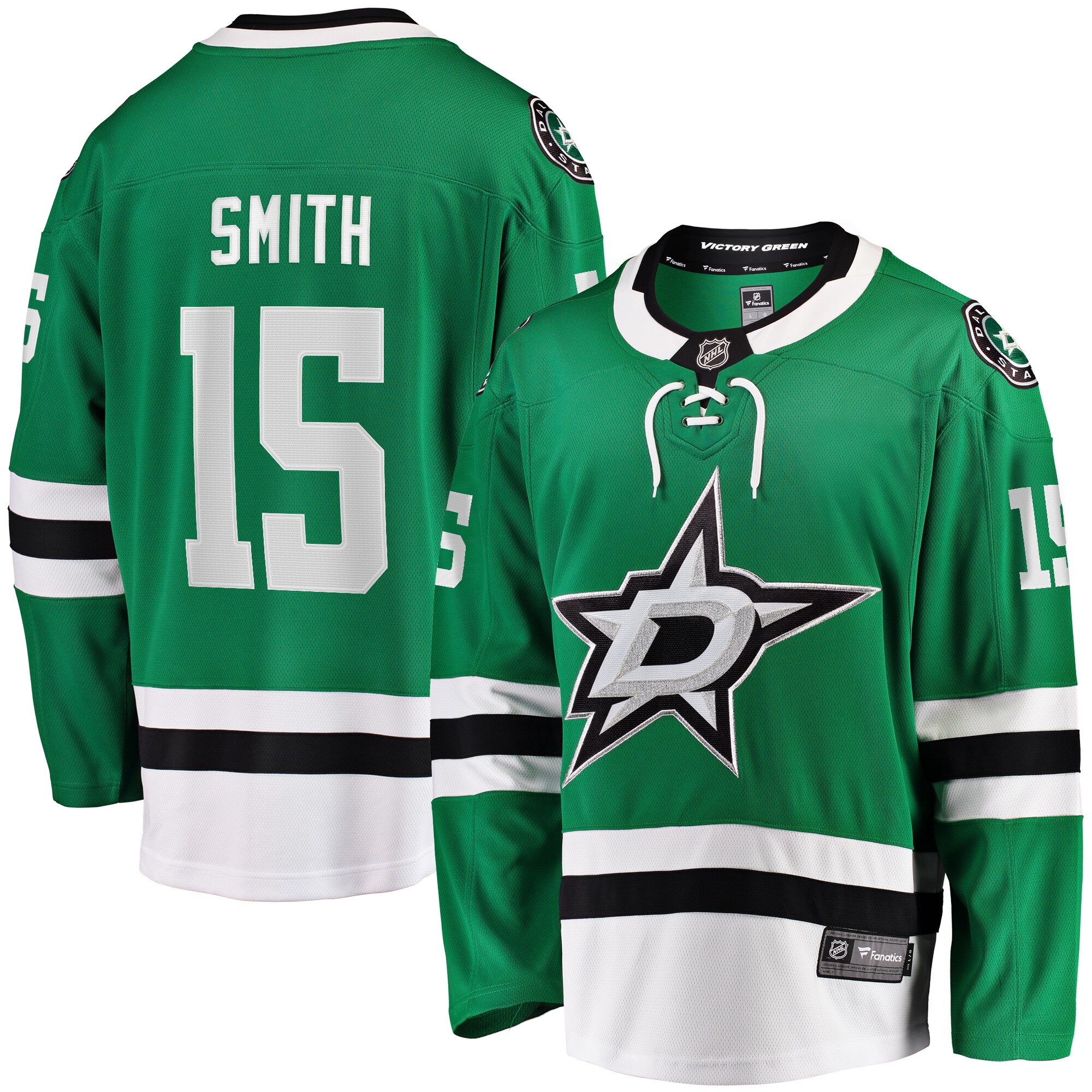 Craig Smith Dallas Stars Fanatics Home Breakaway Jersey - Kelly Green