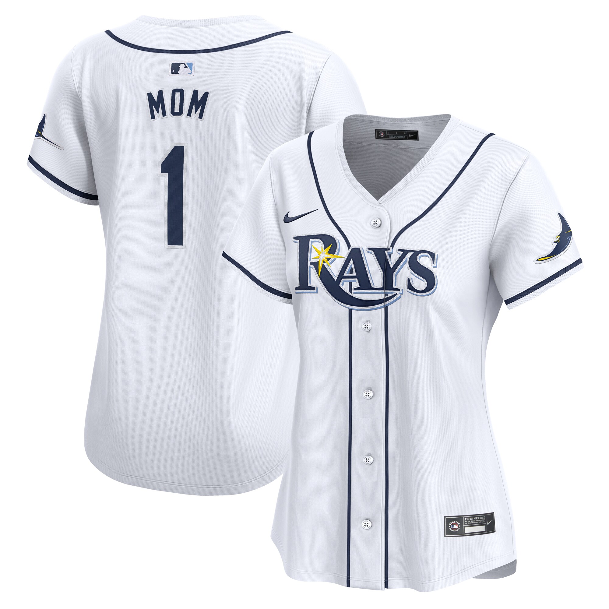Tampa Bay Rays  Women's #1 Mom Home Limited Jersey - White