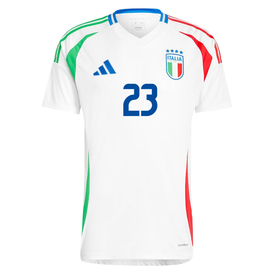 Alessandro Bastoni 23 Italy National Team 2024/25 Away Men Jersey - White