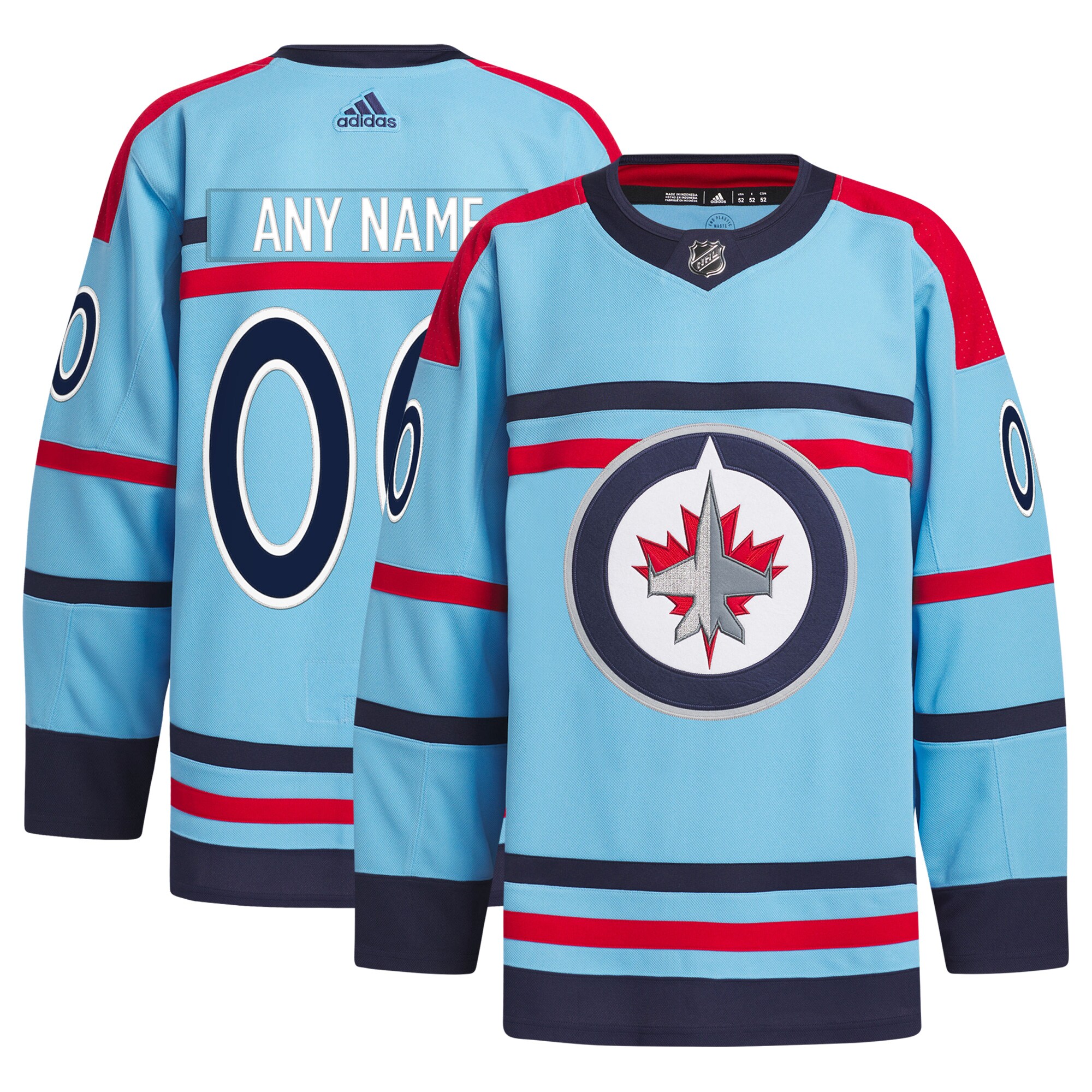 Winnipeg Jets adidas Anniversary Primegreen Authentic Custom Jersey ...