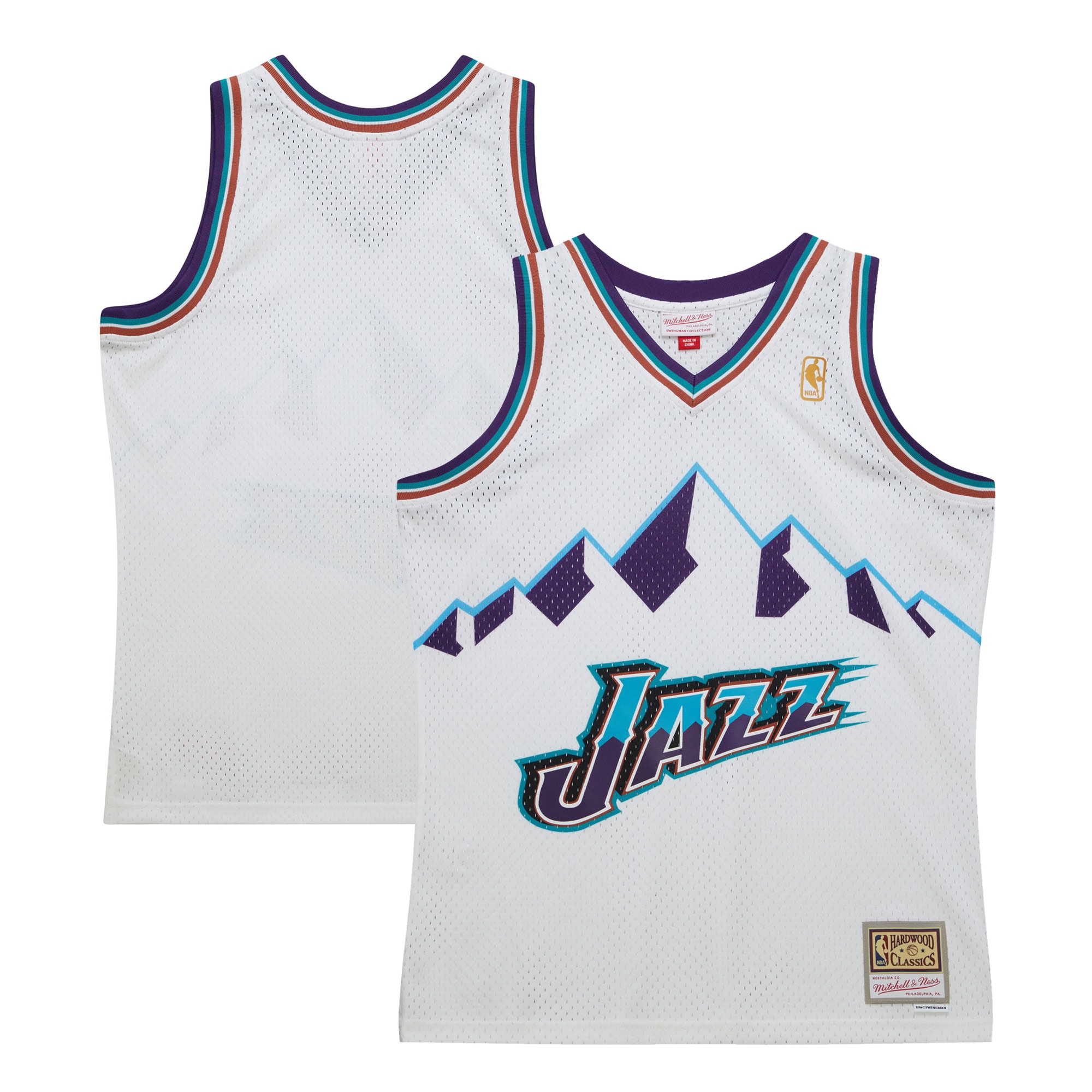 Utah Jazz Mitchell & Ness 1996-97 Hardwood Classics Swingman Jersey - White