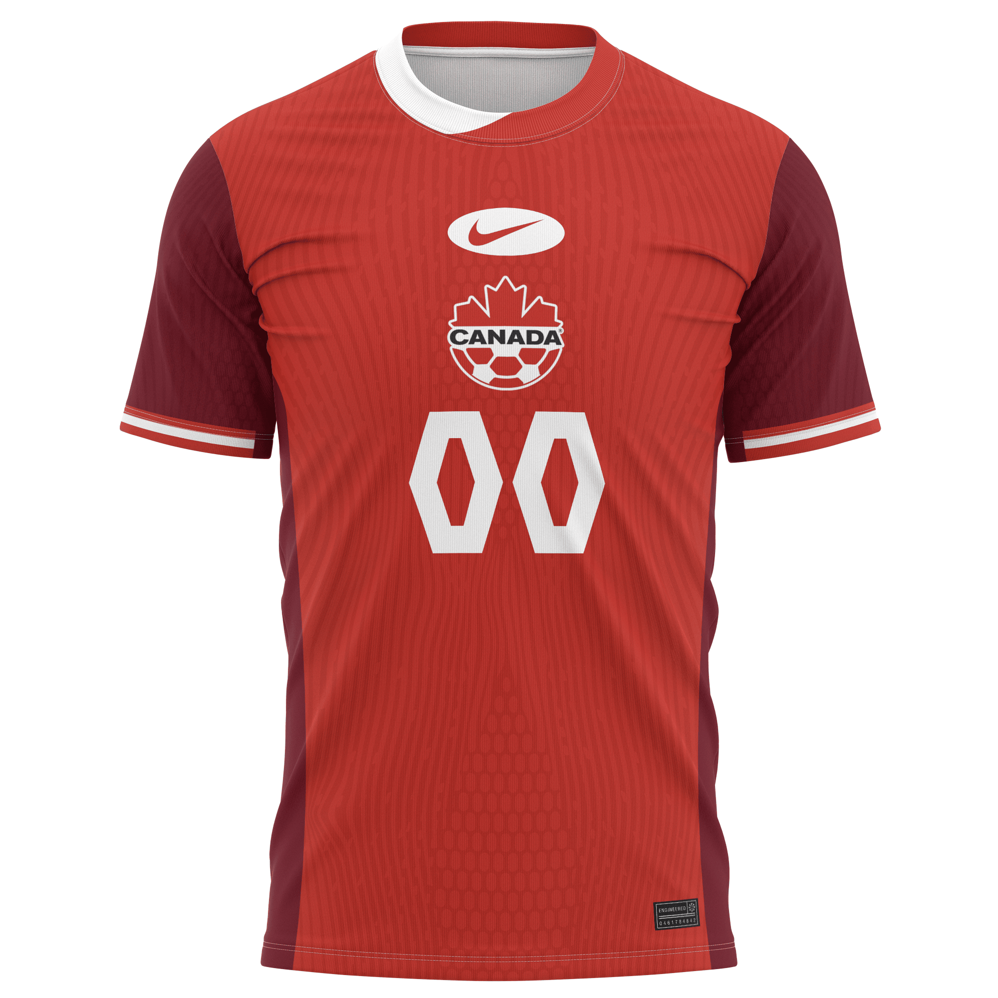 Canada National Team 2024 Home Kits Custom AOP T-shirt - Red