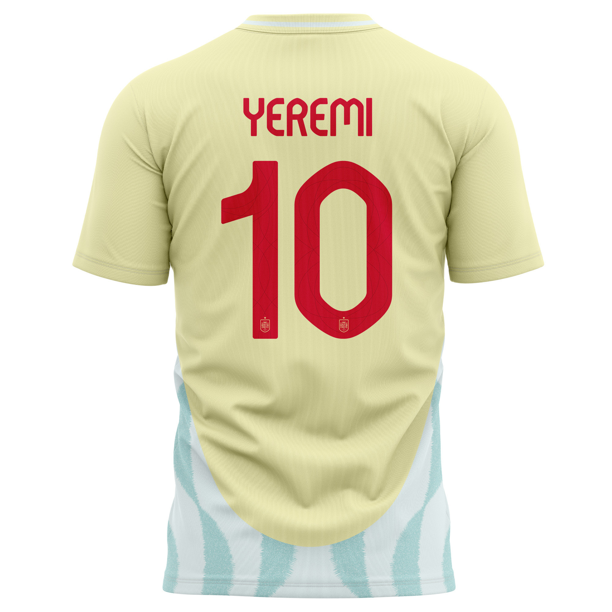 Yeremy Pino 10 Spain National Team 2024 Away Kits AOP T-shirt - Yellow