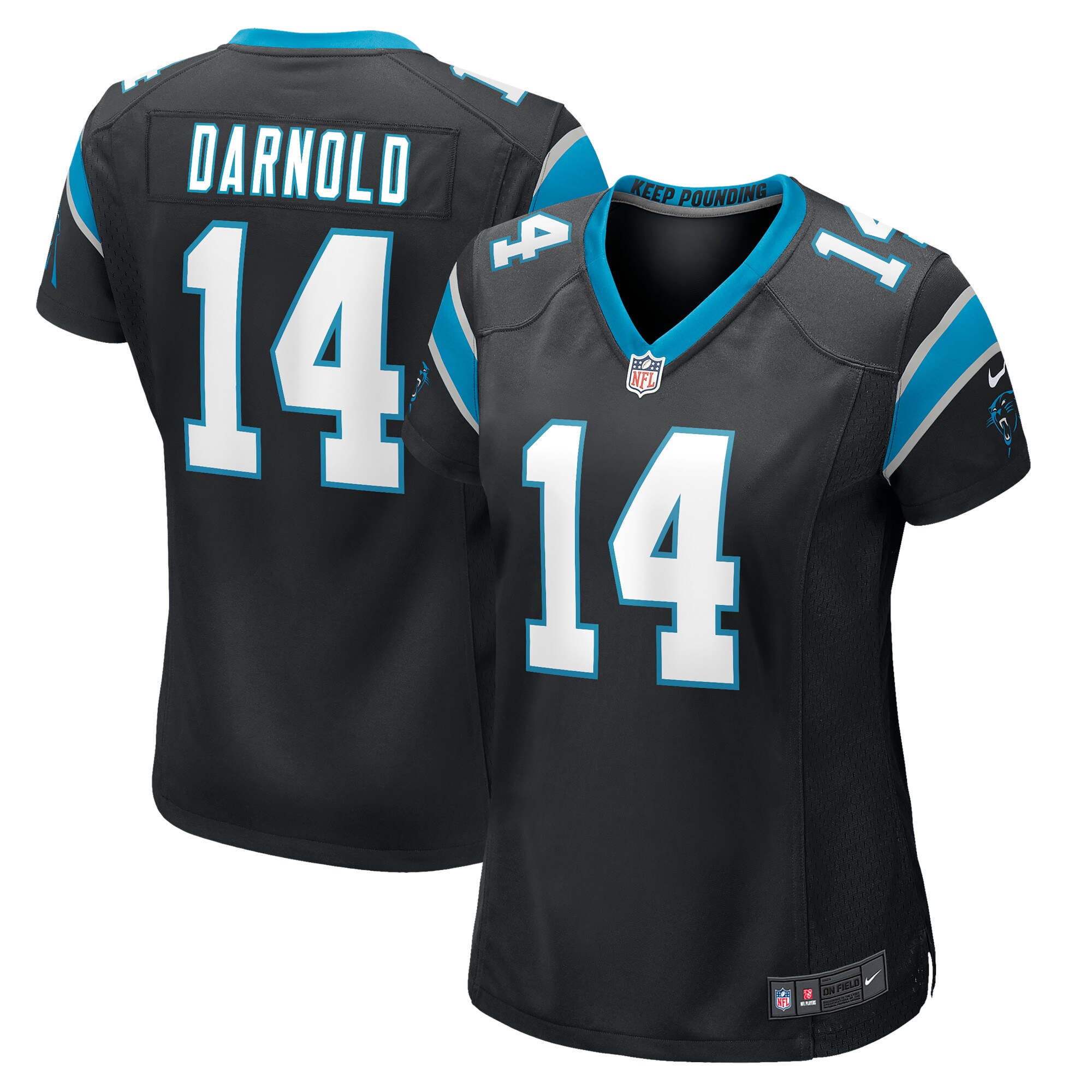 Sam Darnold Carolina Panthers  Women's Game Jersey - Black