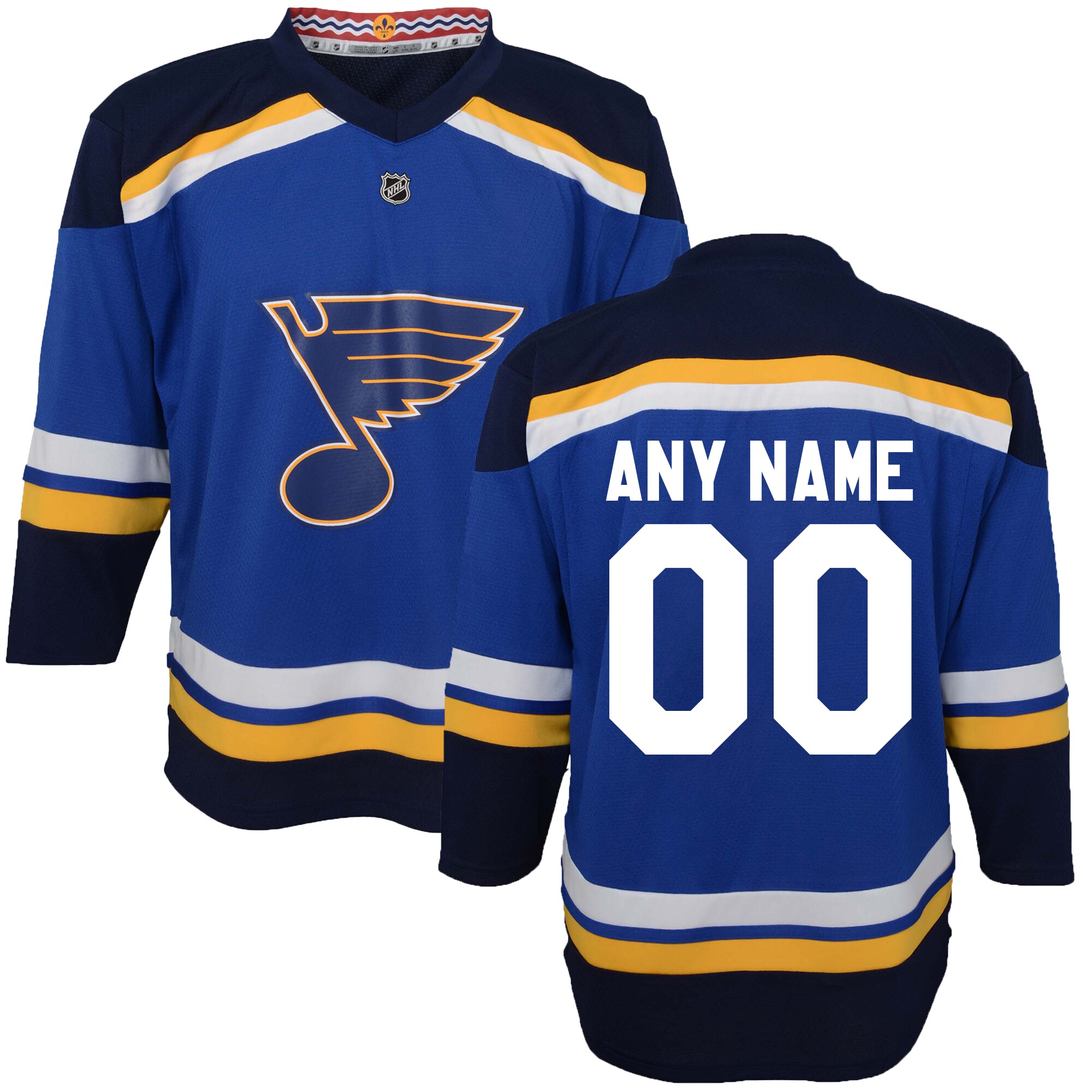 St. Louis Blues Toddler Home Replica Custom Jersey - Navy