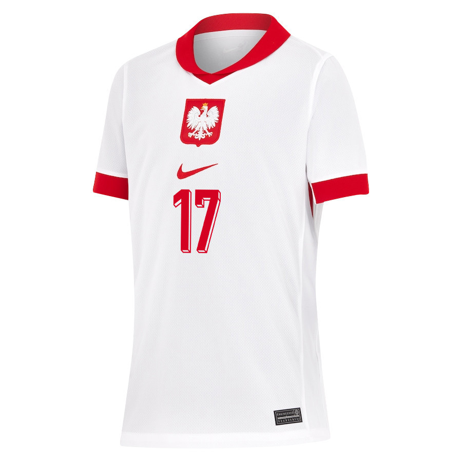 Bartosz Salamon 17 Poland National Team 2024/25 Home YOUTH Jersey - White