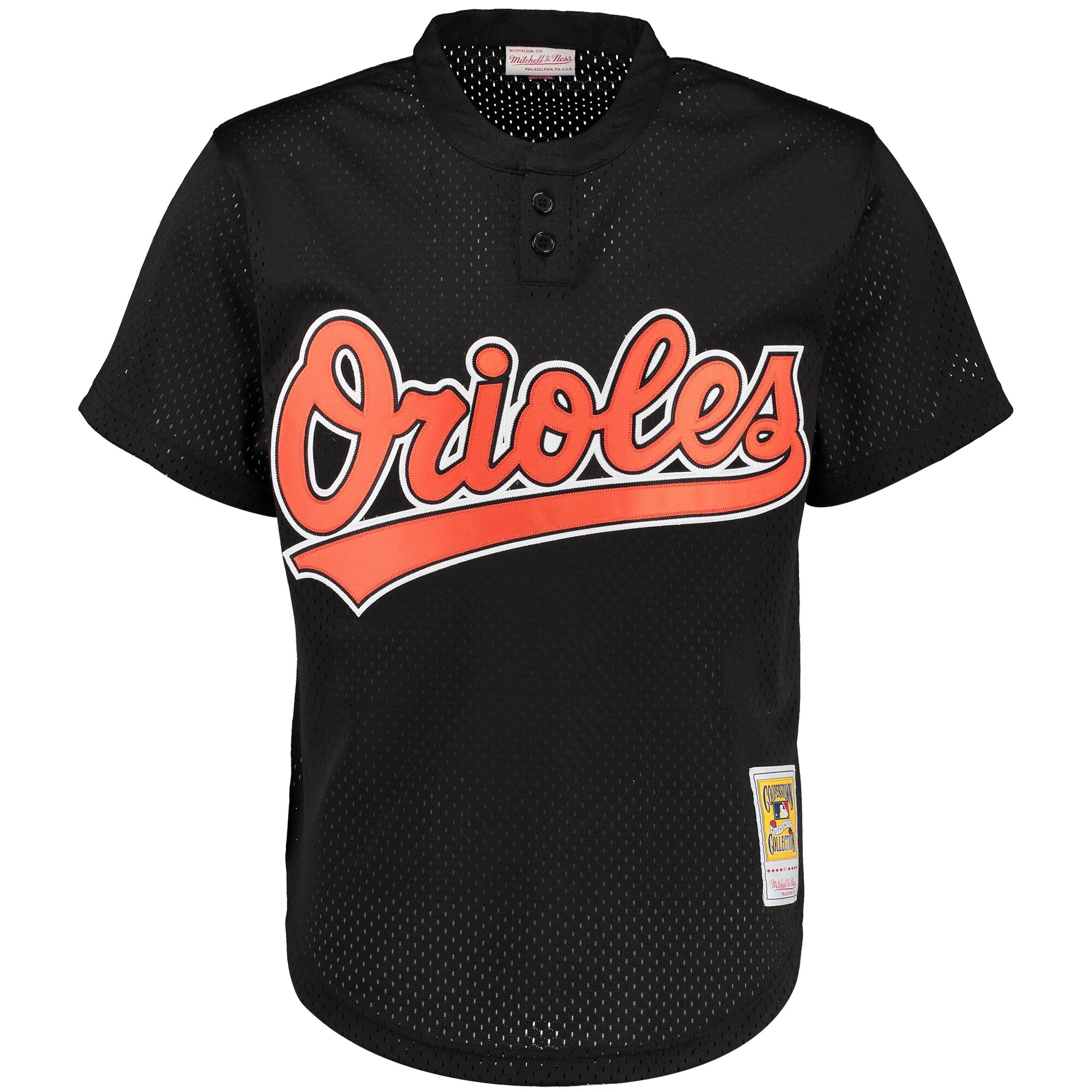 Cal Ripken Jr. Baltimore Orioles Mitchell & Ness Cooperstown Mesh Batting Practice Jersey - Black