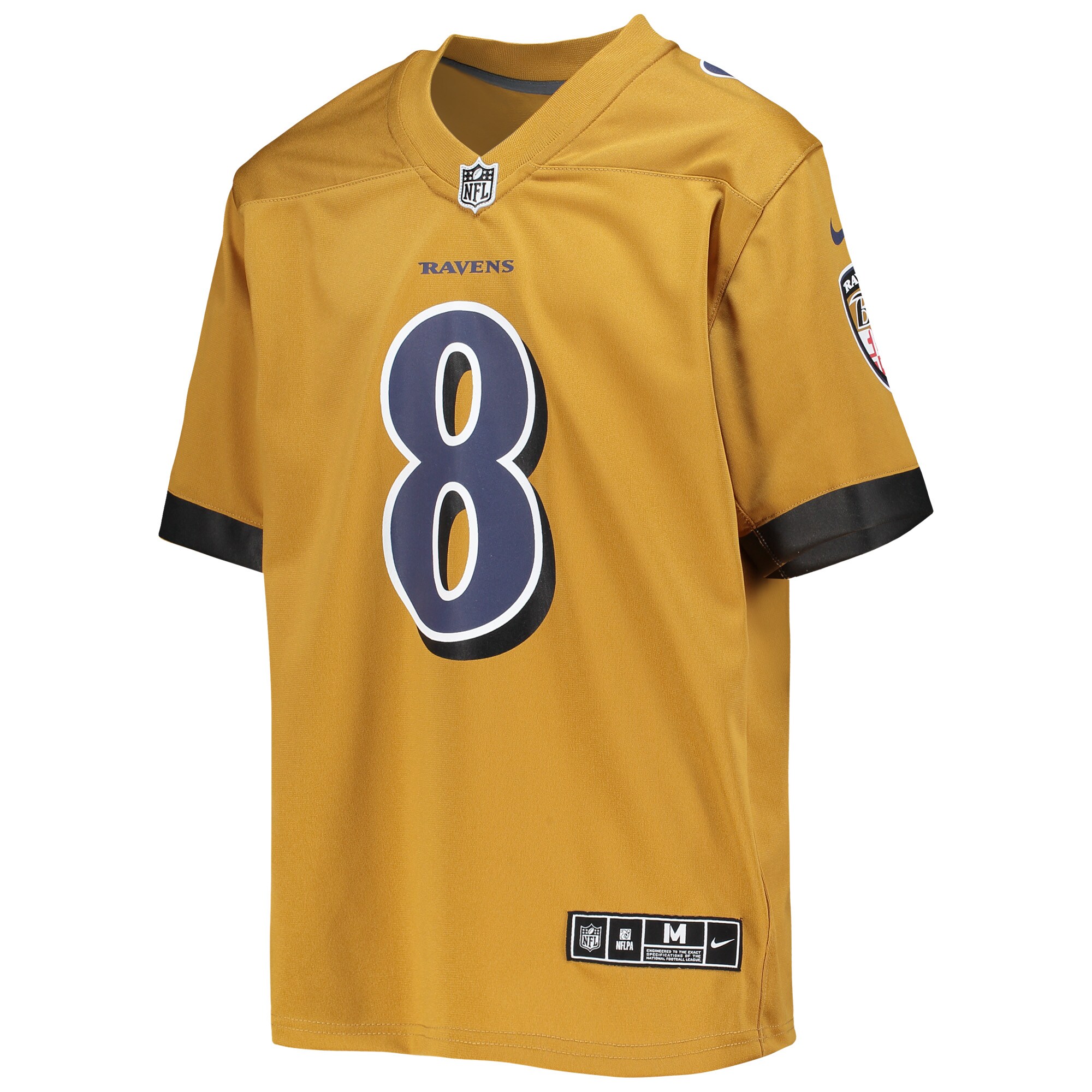Lamar Jackson Baltimore Ravens  Youth Inverted Team Game Jersey - Gold
