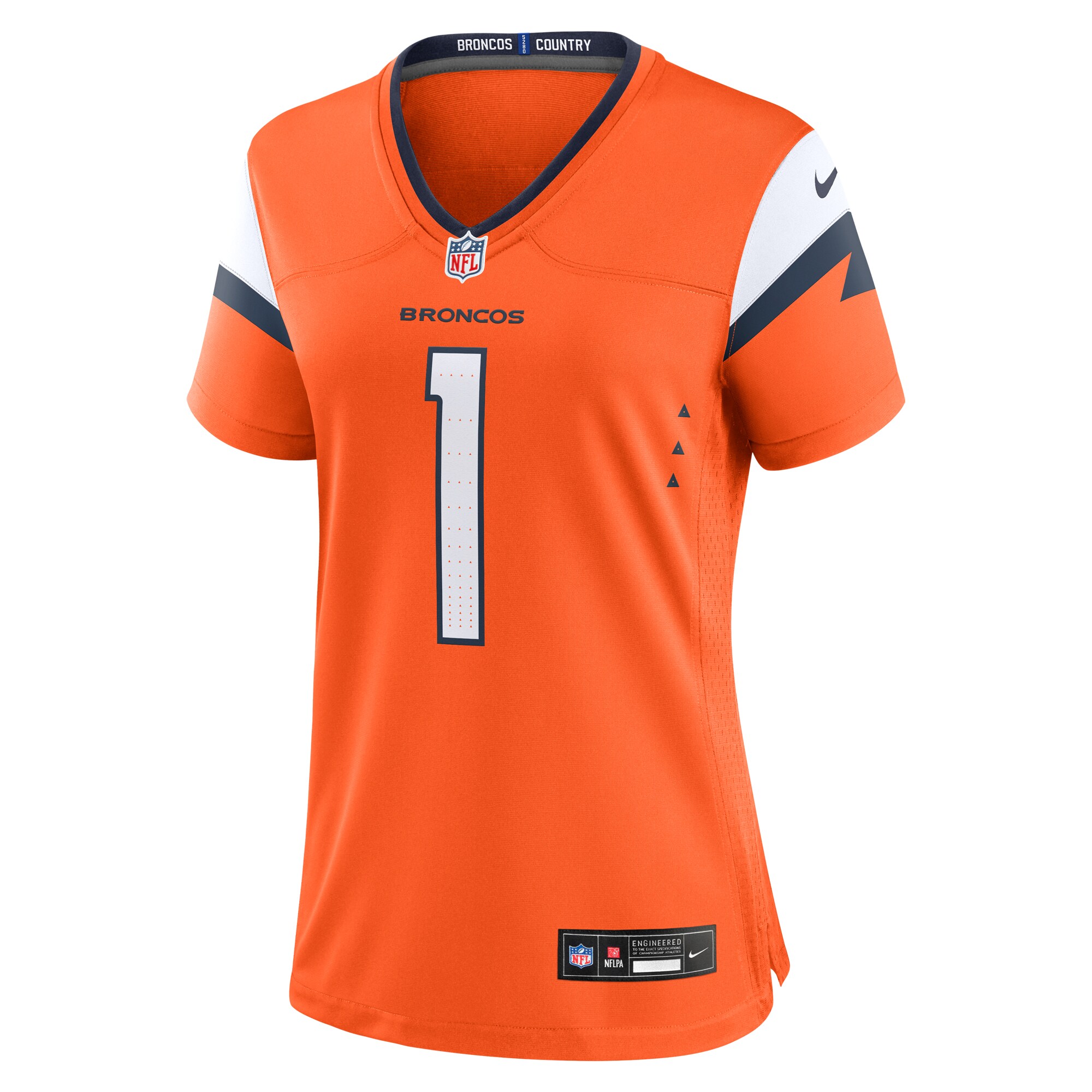Denver Broncos  Women's #1 Mom Game Jersey - Orange
