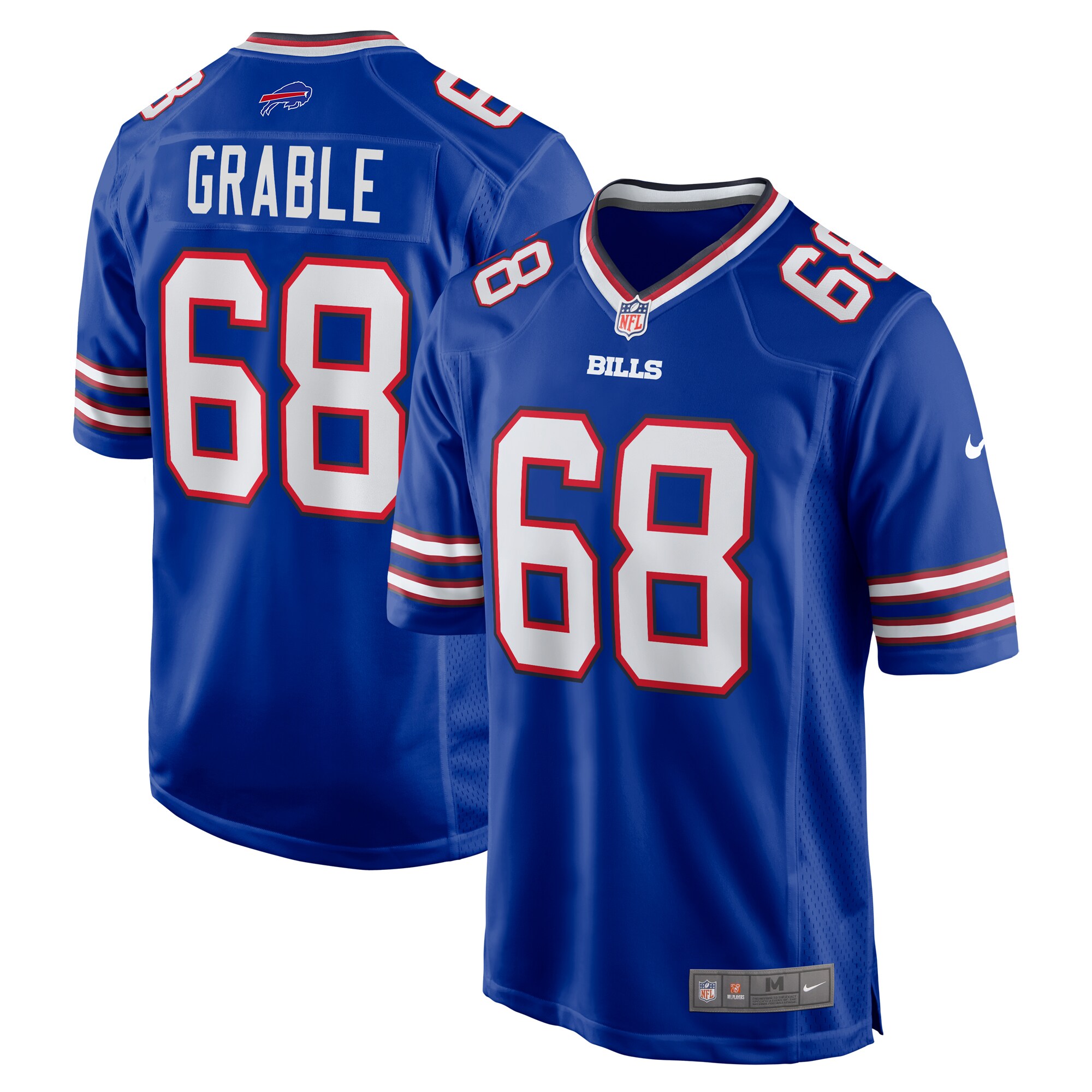 Tylan Grable Buffalo Bills  Game Jersey -  Royal