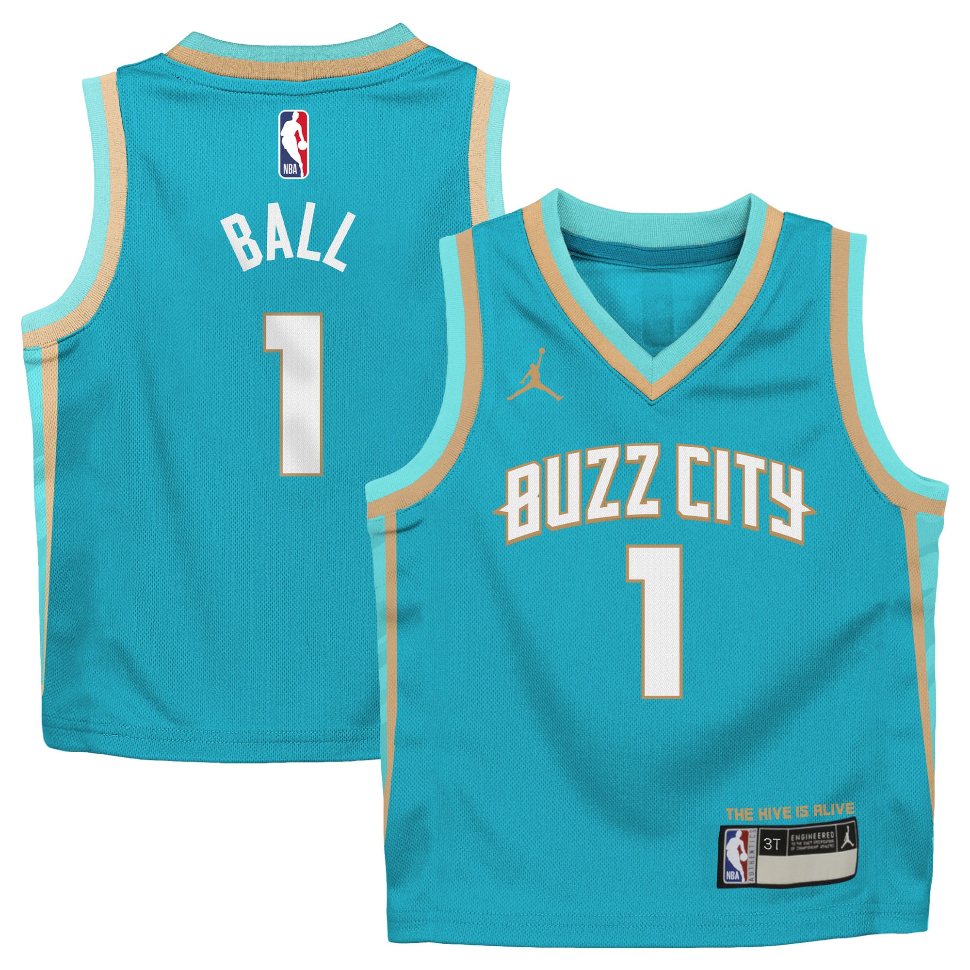 LaMelo Ball Charlotte Hornets Jordan Brand Preschool 2023\/24 Swingman Replica Jersey - City Edition - Teal
