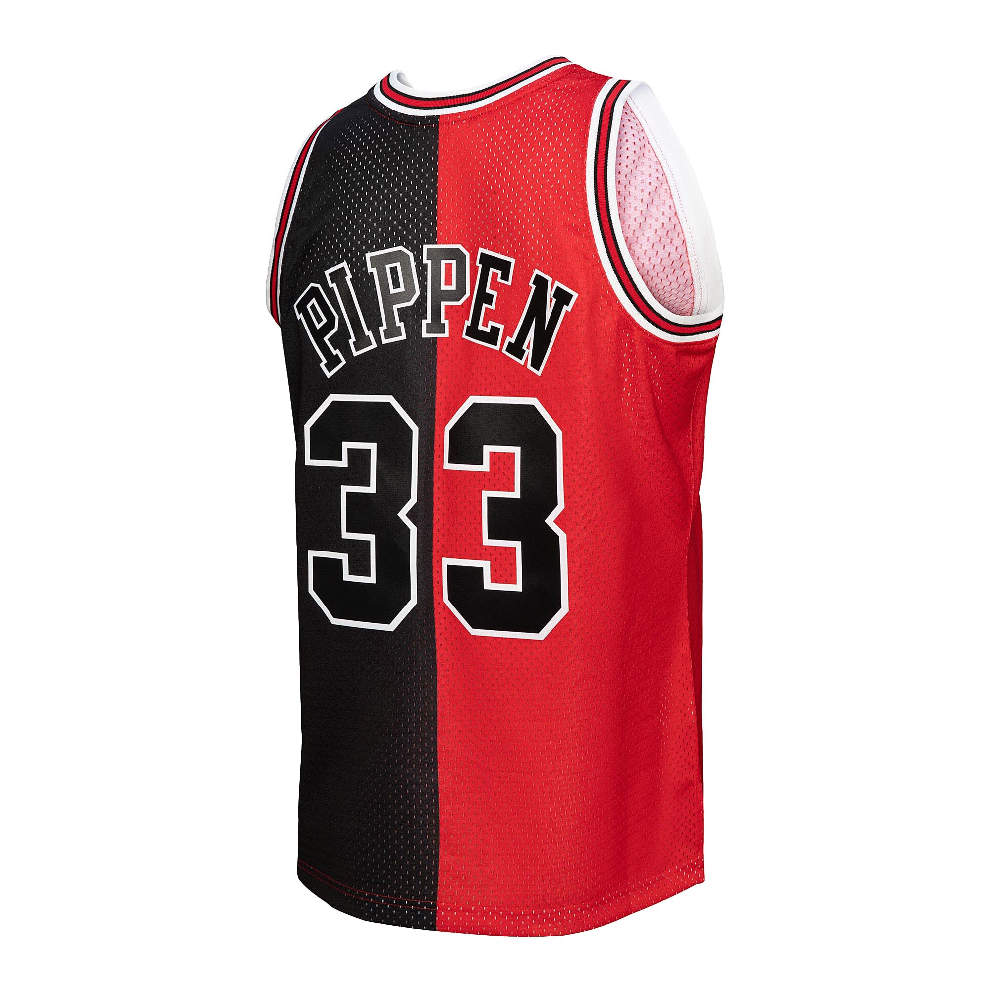 Scottie Pippen Chicago Bulls Mitchell & Ness Big & Tall Hardwood Classics 1997\/98 Split Swingman Jersey - Red\/Black