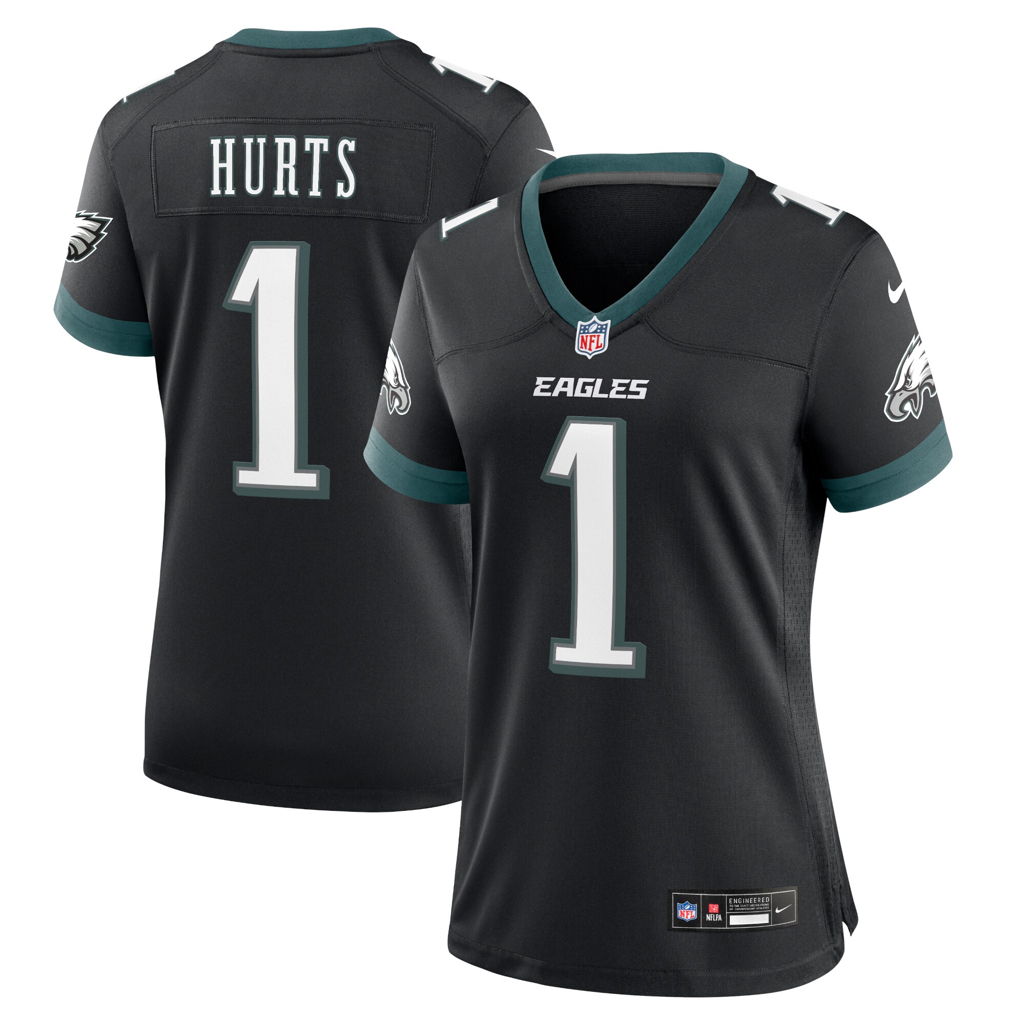 Jalen Hurts Philadelphia Eagles  Women's Alternate Game Jersey - Black