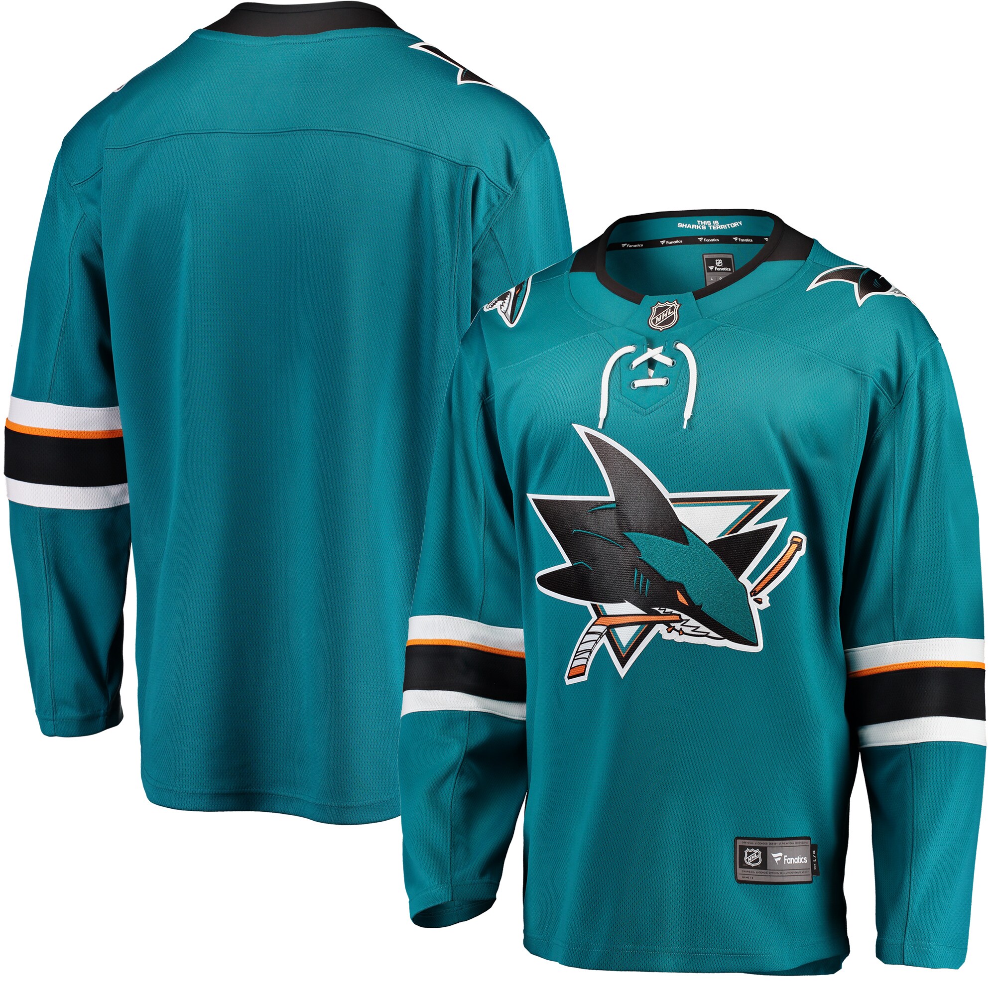 San Jose Sharks Fanatics Breakaway Home Jersey - Teal