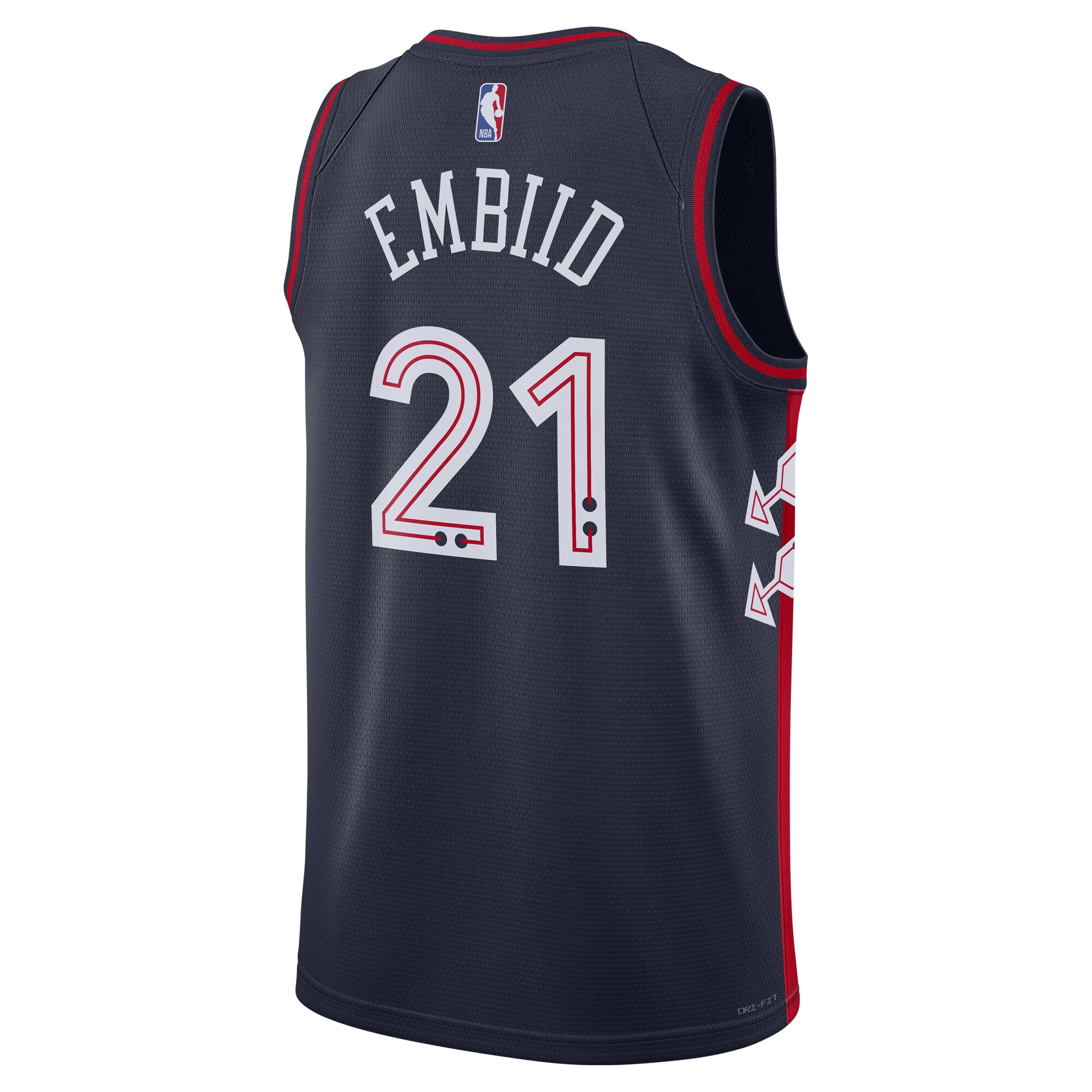 Joel Embiid Philadelphia 76ers  Unisex 2023\/24 Swingman Jersey - Navy - City Edition