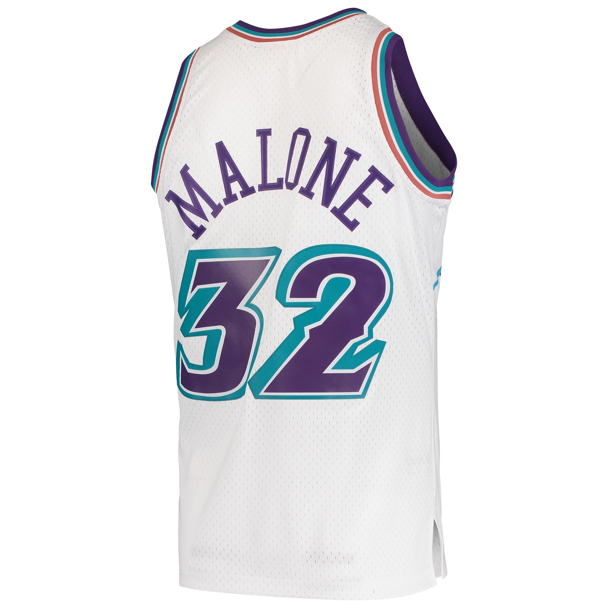 Karl Malone Utah Jazz Mitchell & Ness 1996\/97 Hardwood Classics Swingman Jersey - White