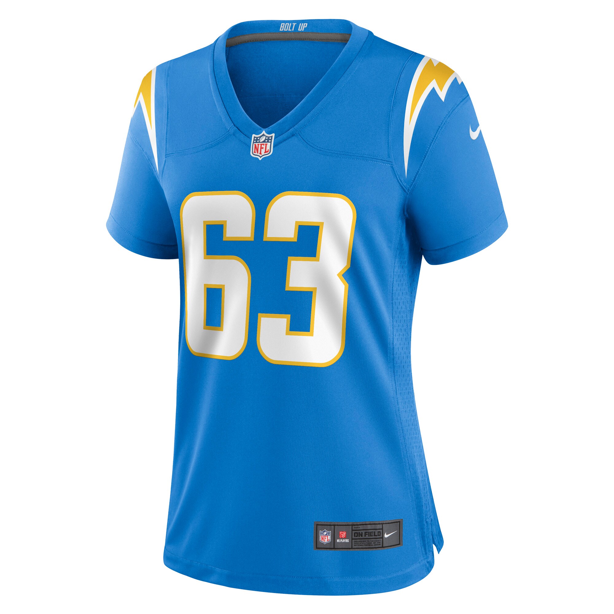 Corey Linsley Los Angeles Chargers  Women's Game Player Jersey - Powder Blue