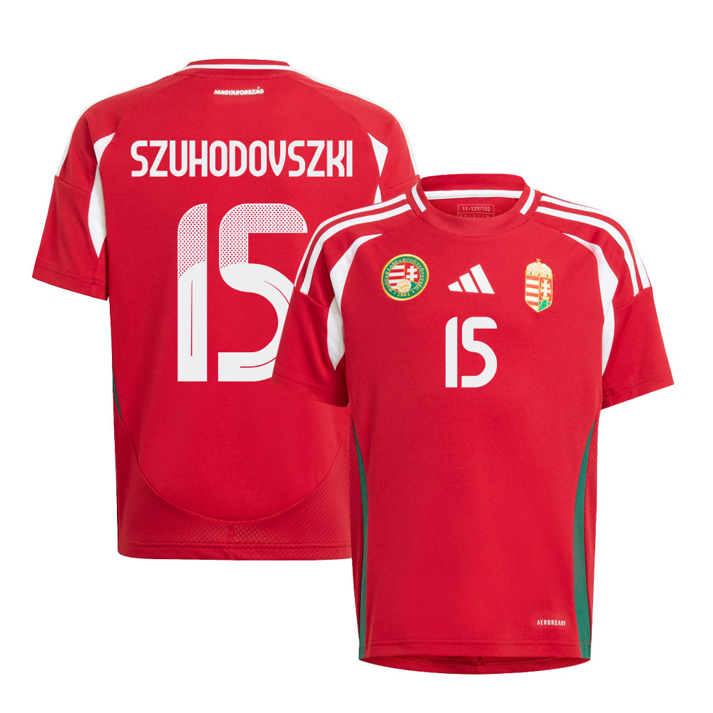 Soma Szuhodovszki 15 Hungary National Team 2024/25 Home YOUTH Jersey - Red