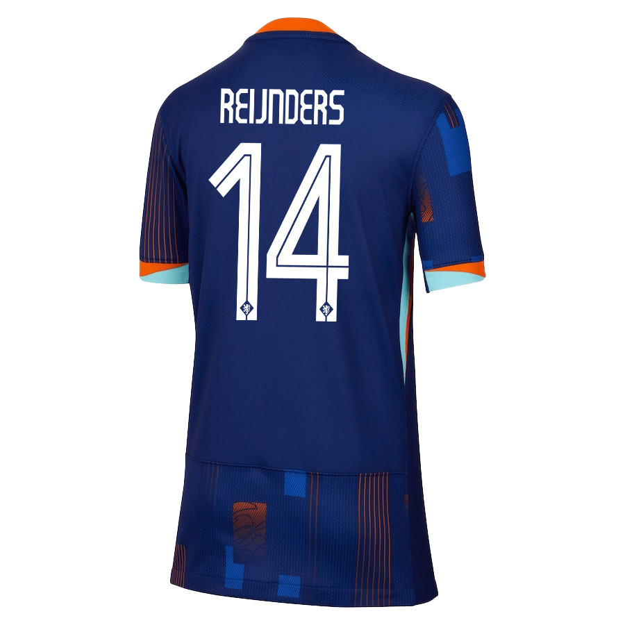 Tijjani Reijnders 14 Netherlands National Team 2024/25 Away YOUTH Jersey - Navy