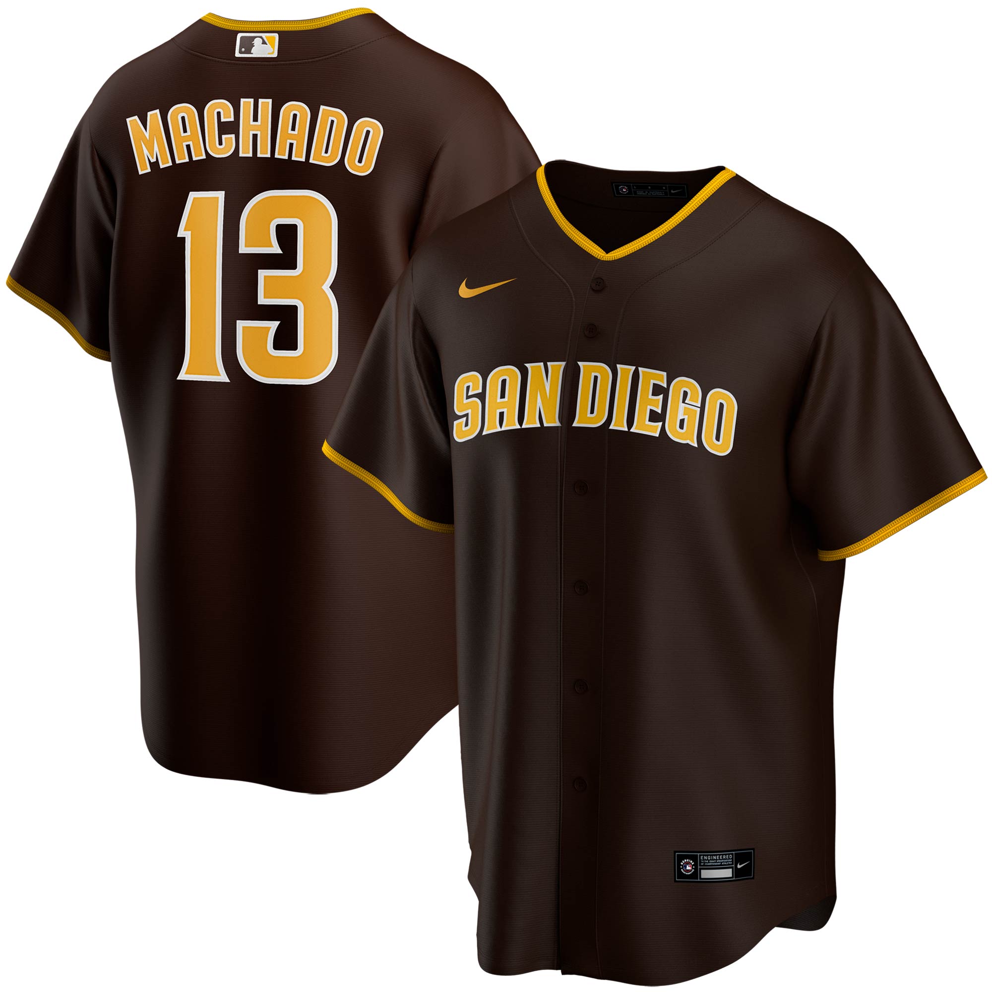 Manny Machado San Diego Padres  Alternate Replica Player Jersey - Brown