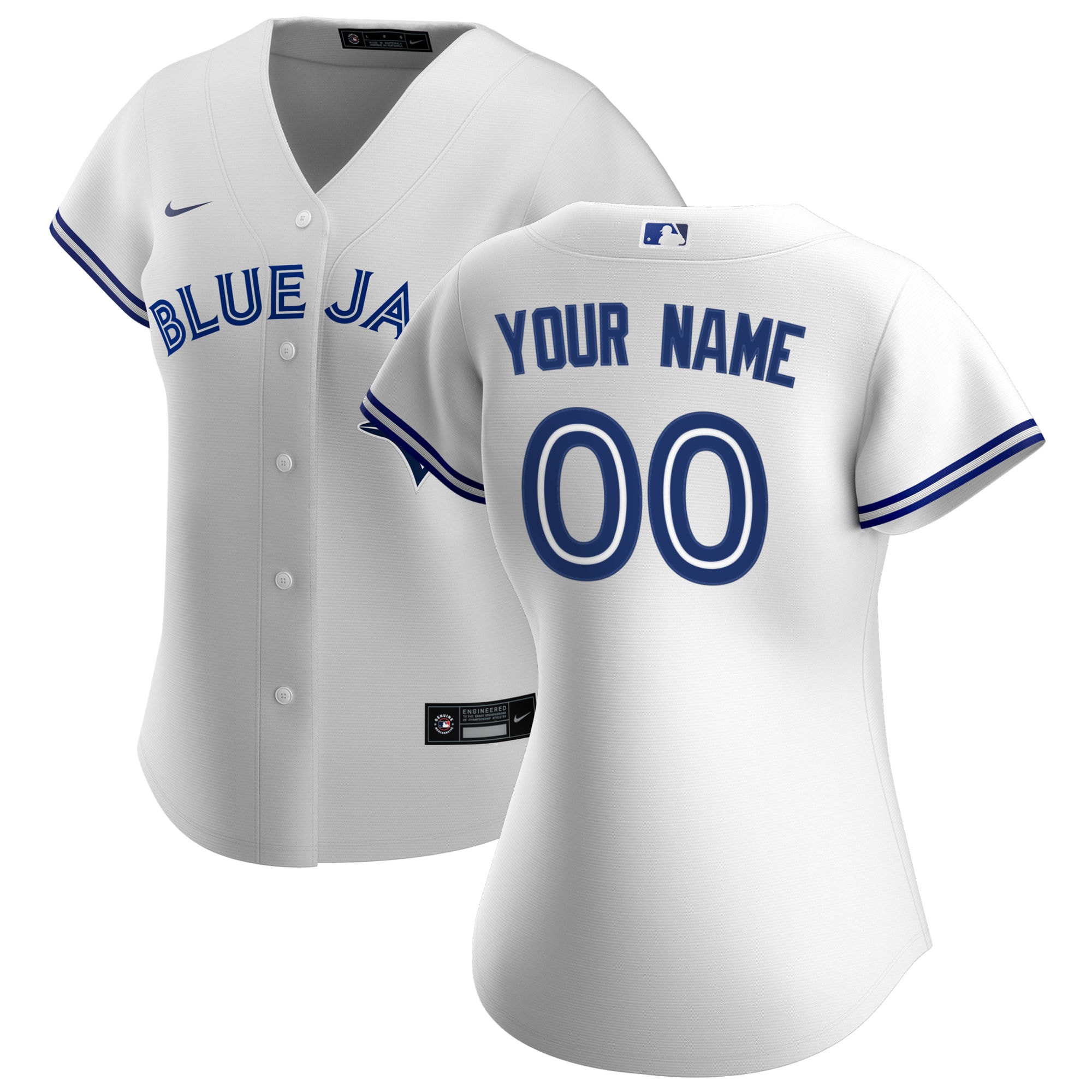 Toronto Blue Jays  Women's Home Replica Custom Jersey - White