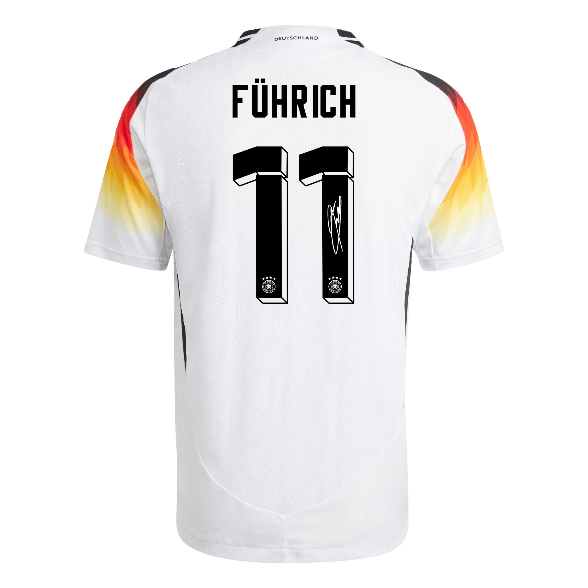 Chris Führich 11 Signed Germany National Team 2024/25 Home Jersey Autographed - Men
