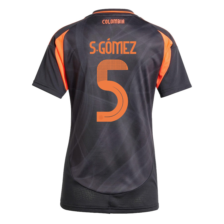 Sebastián Gómez 5 Colombia National Team 2024/25 Away Women Jersey - Black