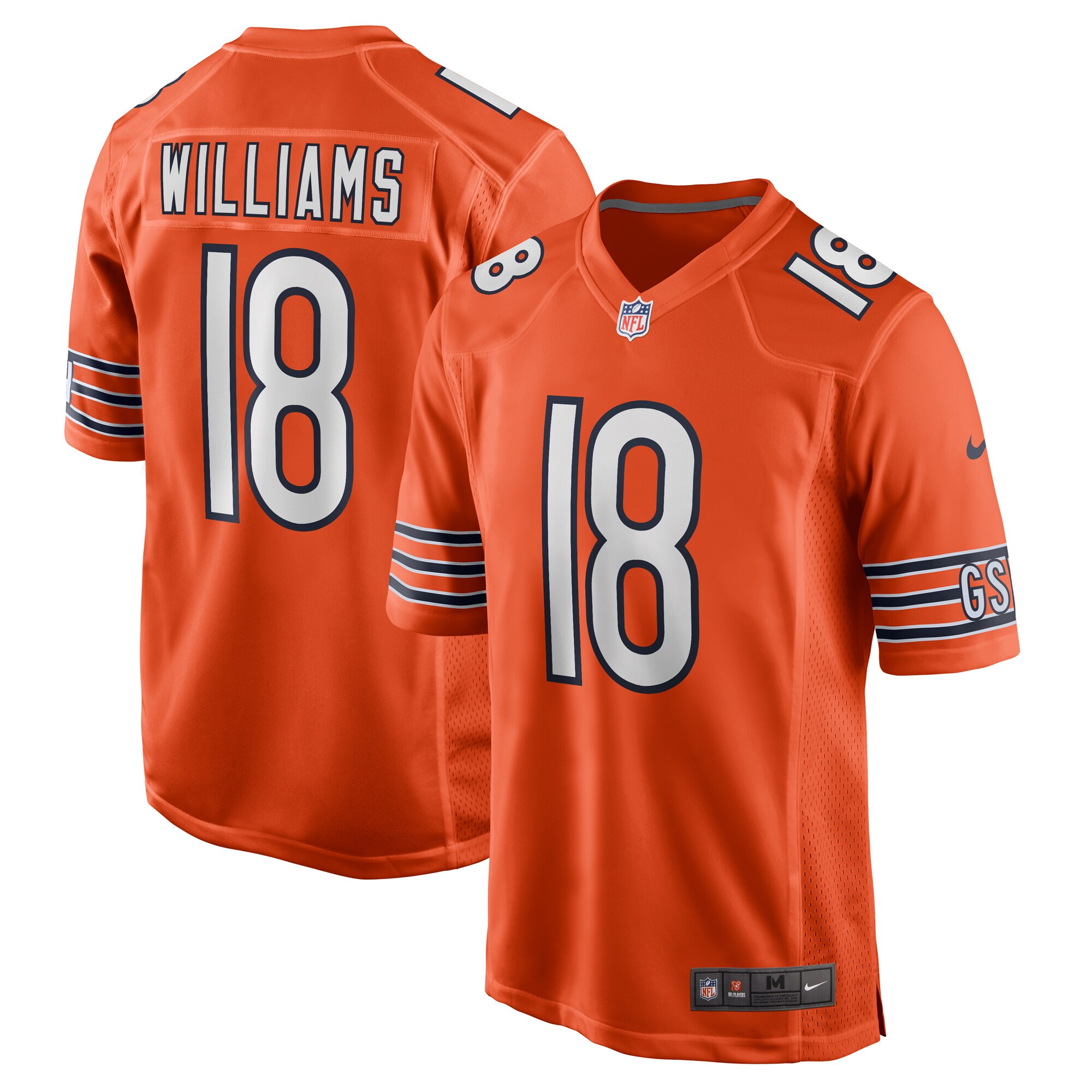 Caleb Williams Chicago Bears  Alternate 2024 NFL Draft First Round Pick Player Game Jersey - Orange