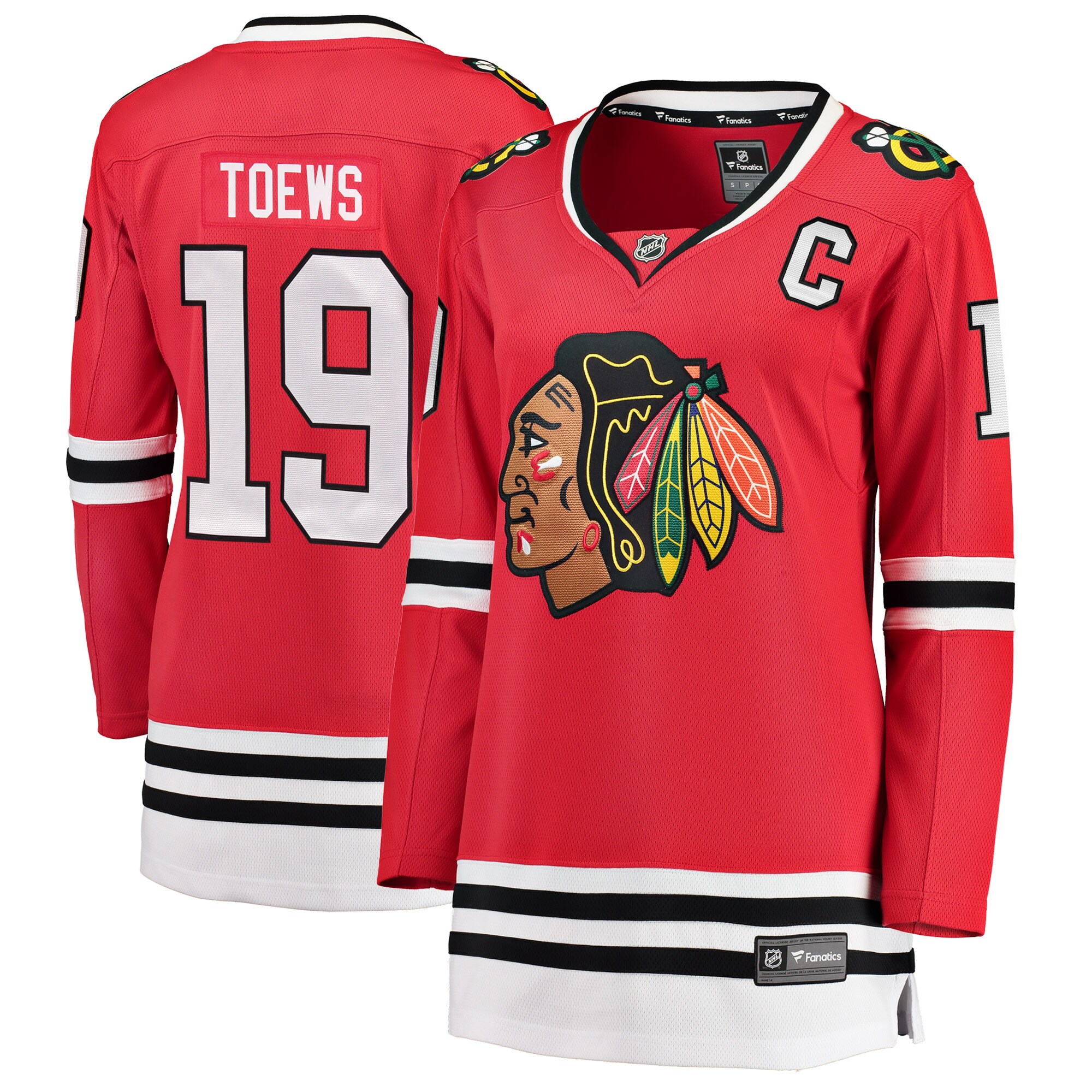 Jonathan Toews Chicago Blackhawks Fanatics Women's Home Breakaway Player Jersey - Red