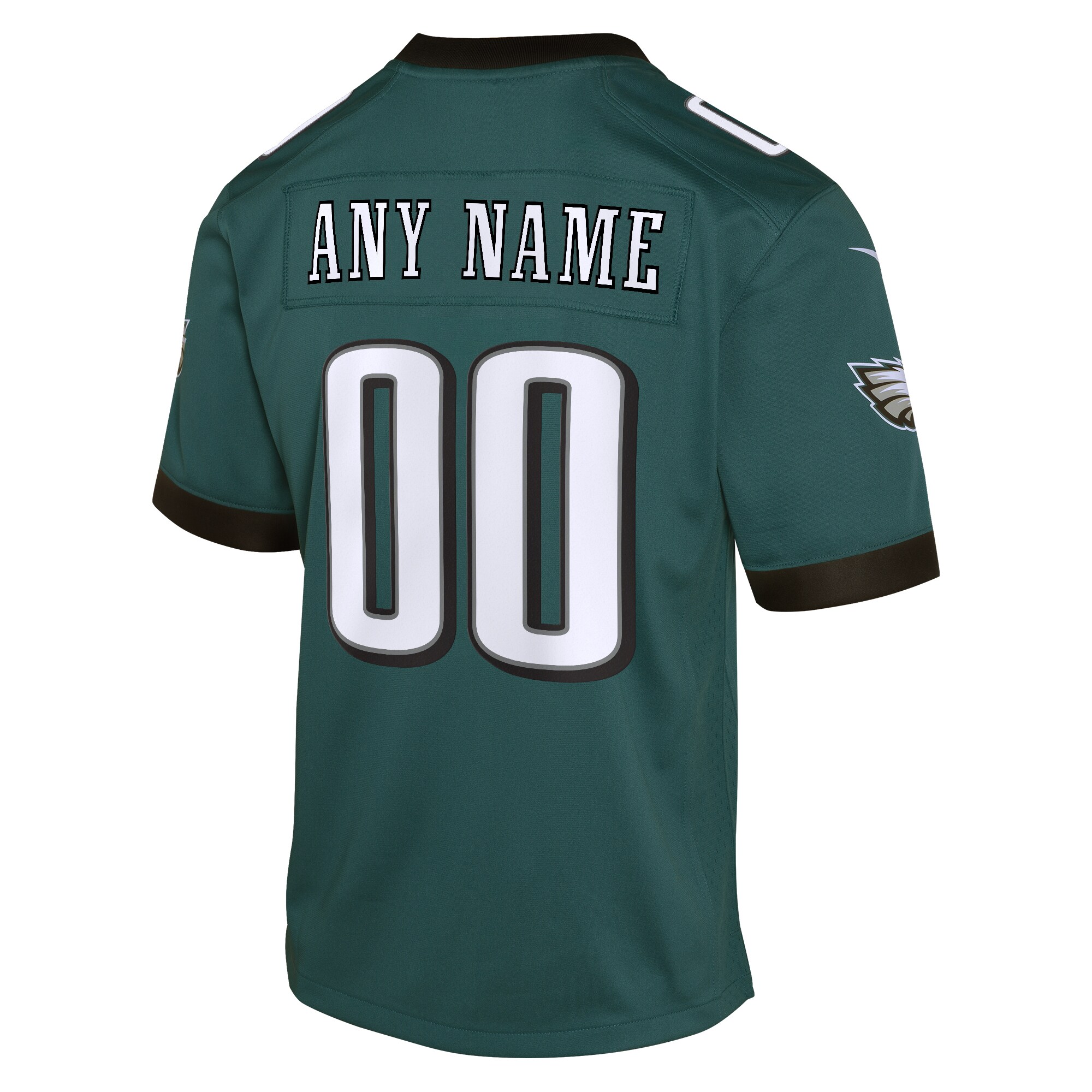 Philadelphia Eagles  Youth Custom Game Jersey - Midnight Green