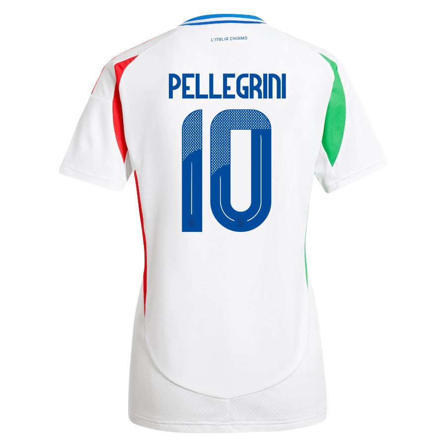 Lorenzo Pellegrini 10 Italy National Team 2024/25 Away Women Jersey - White