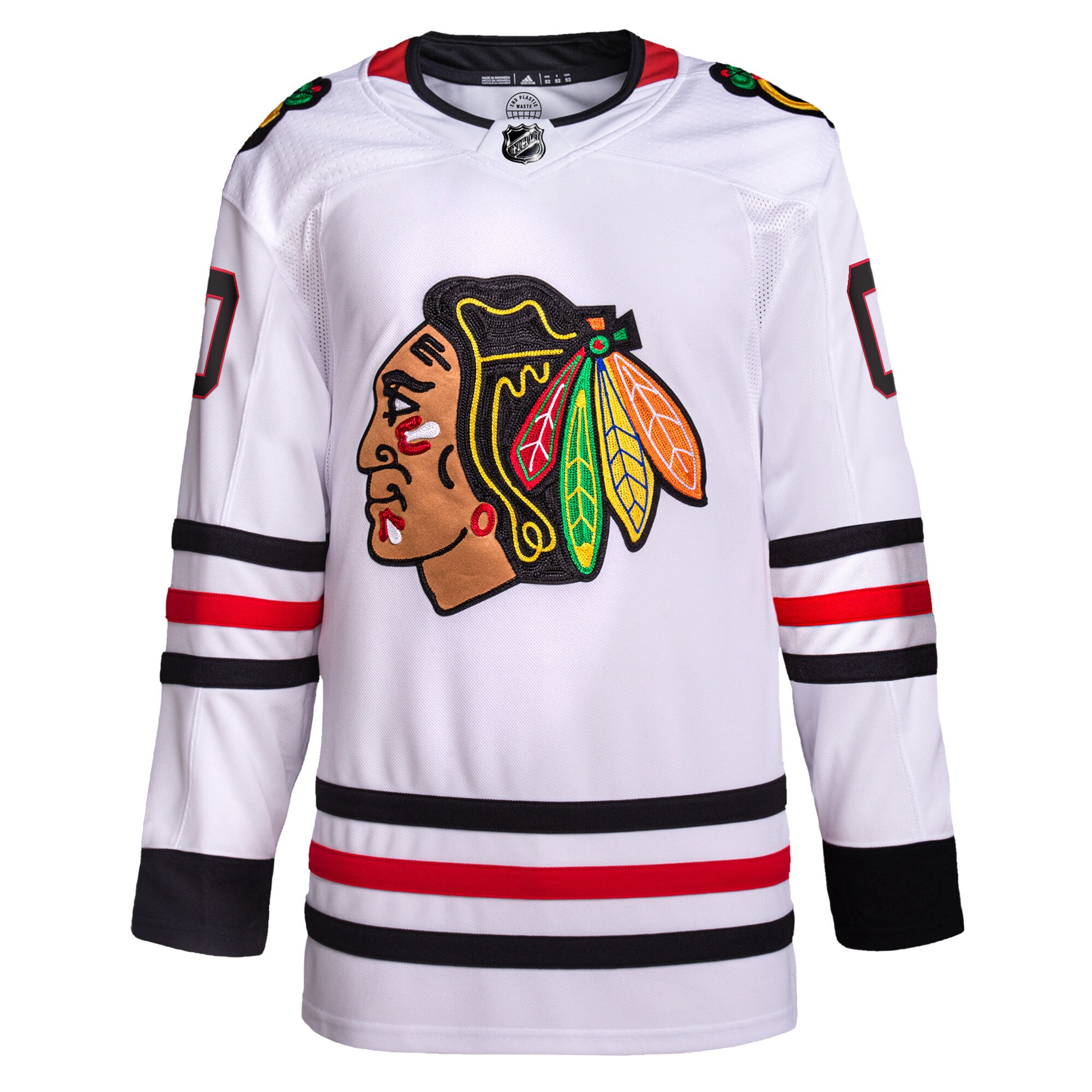 Chicago Blackhawks adidas  Away  Primegreen Authentic Custom Jersey - White