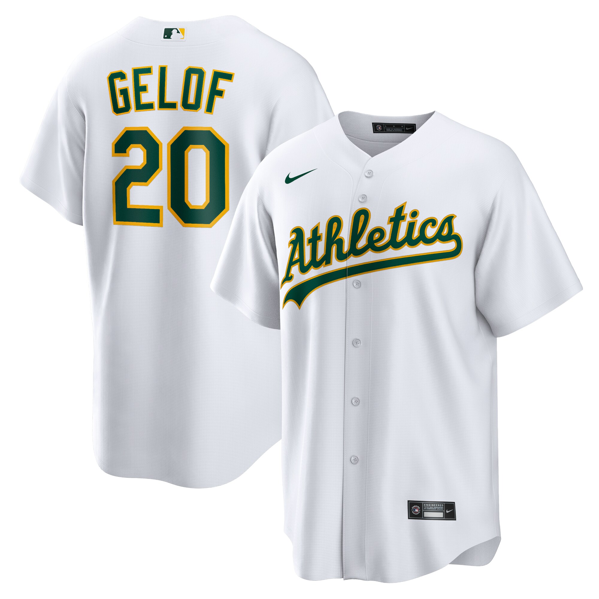 Zack Gelof Oakland Athletics  Home Replica Jersey - White