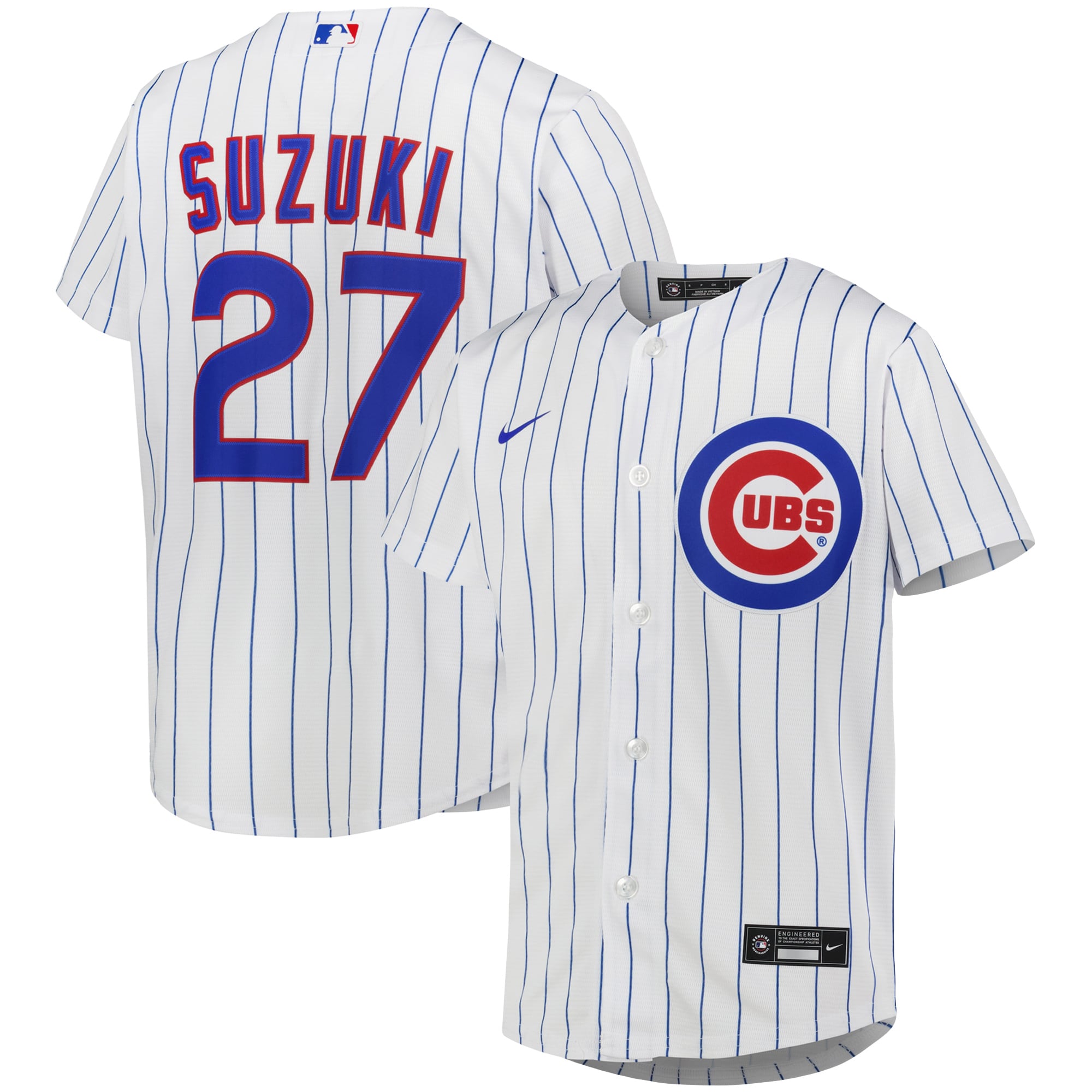 Seiya Suzuki Chicago Cubs  Youth Alternate Replica Player Jersey - White