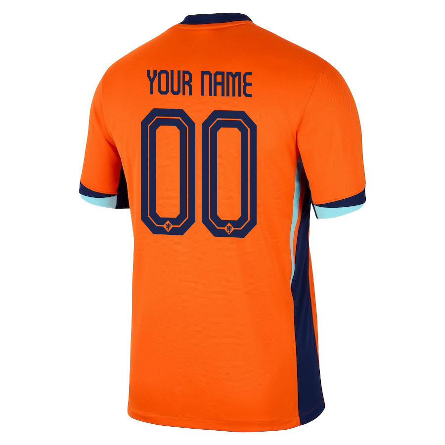 Netherlands National Team 2024/25 Home Men Custom Jersey - Orange