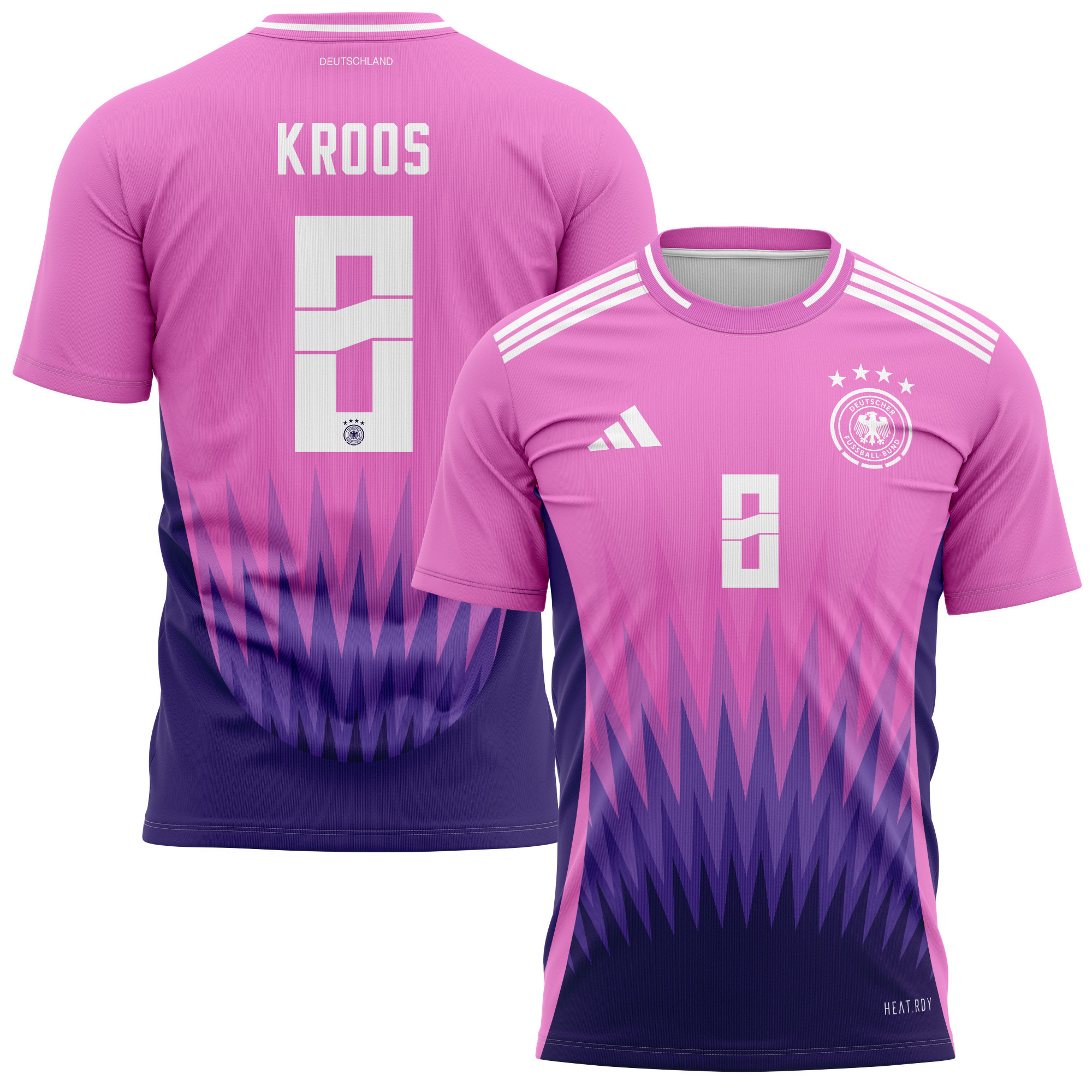 Toni Kroos 8 Germany National Team 2024 Away Kits AOP T-shirt - Purple