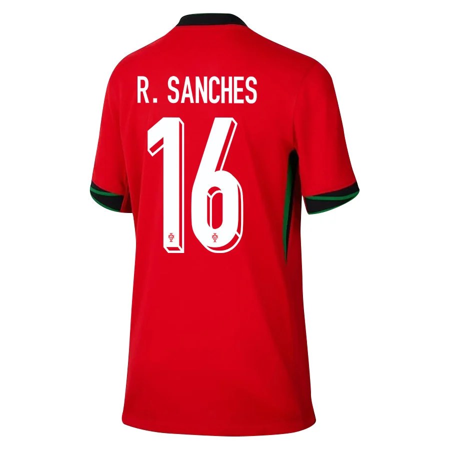 Renato Sanches 16 Portugal National Team 2024/25 Home YOUTH Jersey - Red