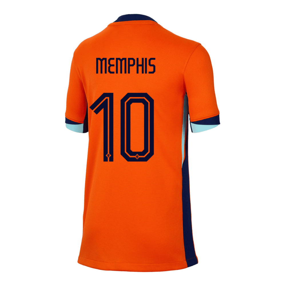 Memphis Depay 10 Netherlands National Team 2024 Home YOUTH Jersey - Orange