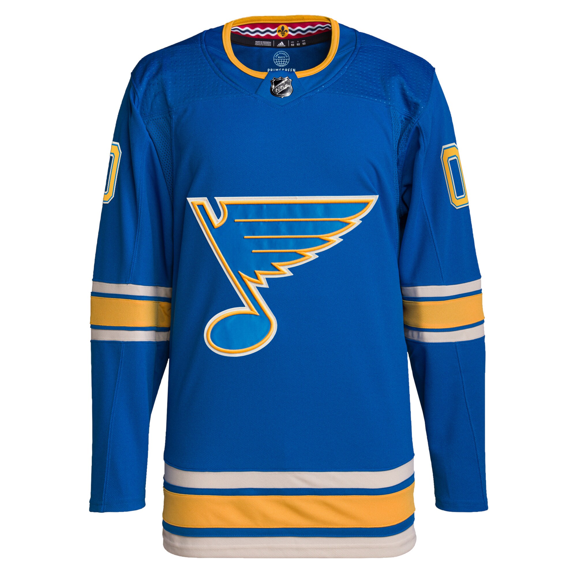 St. Louis Blues adidas  Alternate  Primegreen Authentic Custom Jersey - Blue
