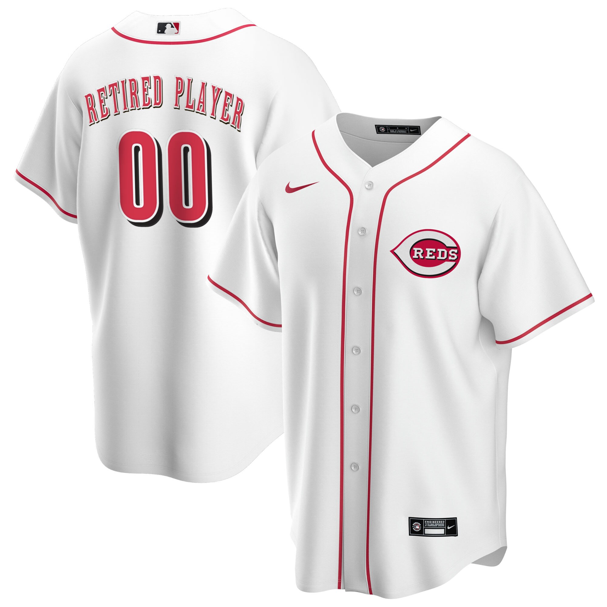 Cincinnati Reds  Home Pick-A-Player Retired Roster Replica Jersey - White