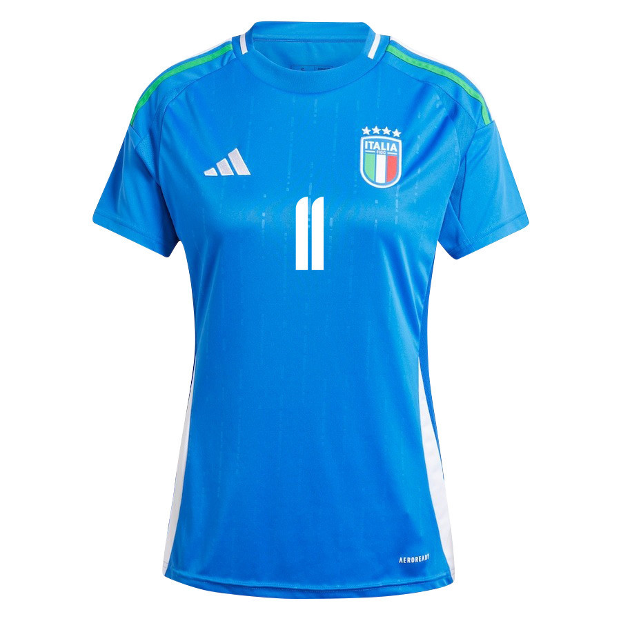 Giacomo Raspadori 11 Italy National Team 2024/25 Home Women Jersey - Blue